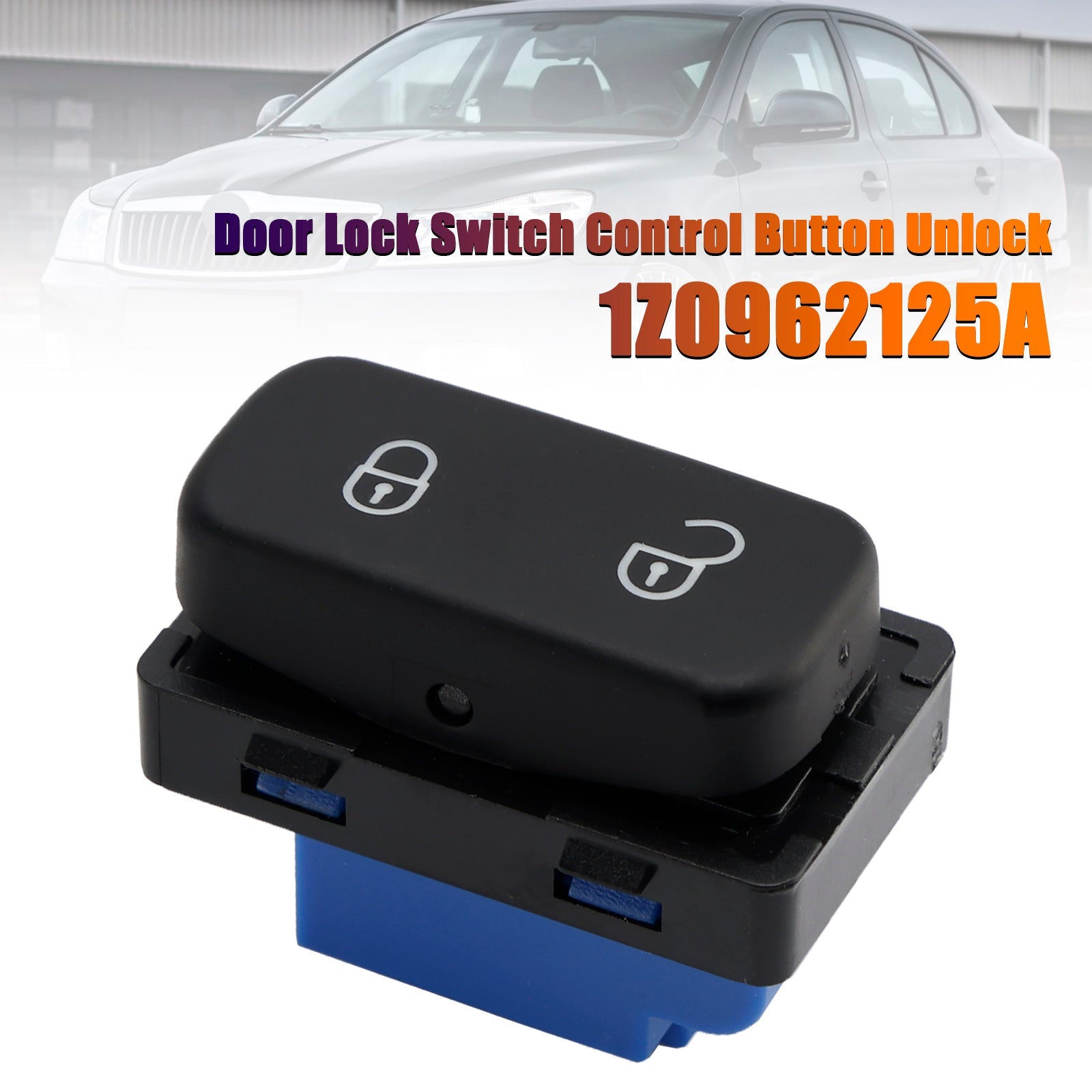 Bouton de commande de verrouillage de porte (déverrouillage) 1Z0962125A pour Skoda Yeti 2009-2017
