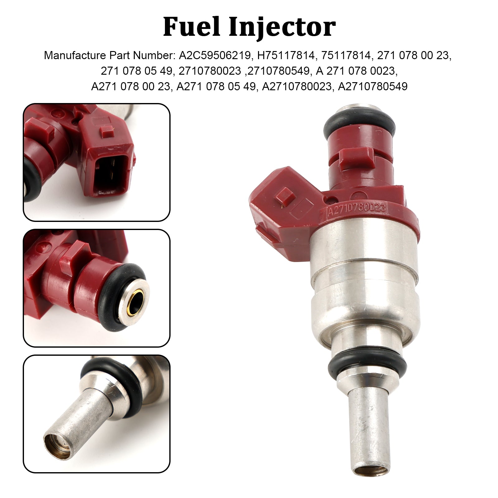 1pcs Inyector de combustible A2710780023 para Mercedes Benz C-Class CLK-CLK 1.8L