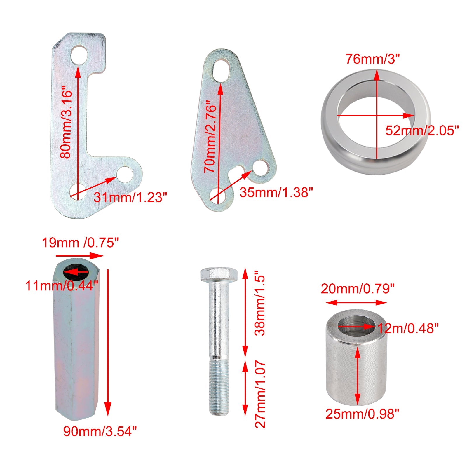 Kit de elevación de suspensión delantera y trasera de 3" para Polaris Ranger XP 1000 2018-2025