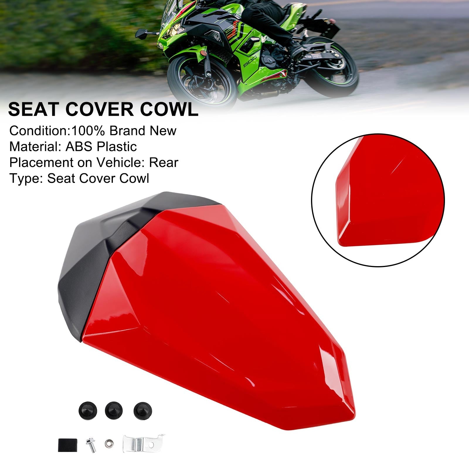 Zadnji sedlo karalni pokrov za Kawasaki Ninja 500 EX500R Z500 2024-2025