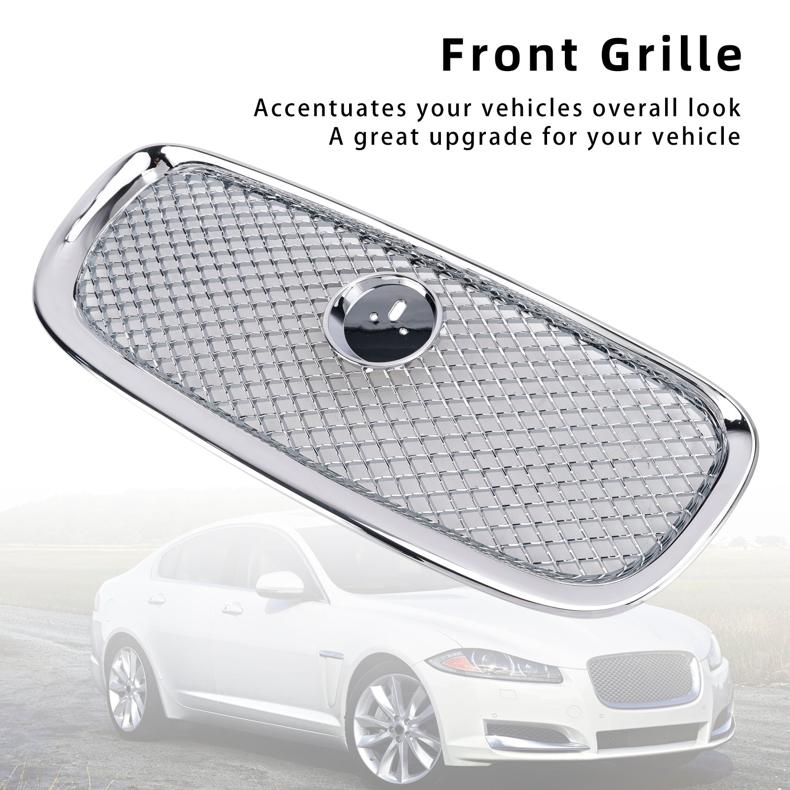 Voor bumperrooster Jaguar XF-R 2012-2015 Chrome