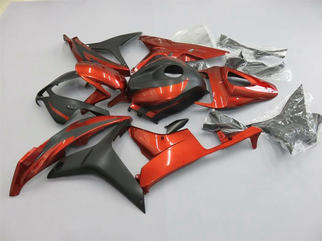 Kit de carénage complet en ABS pour Honda CBR600RR 2007-2008 Orange/Noir