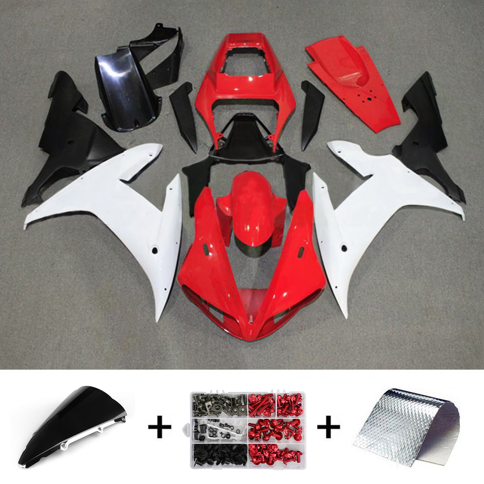 Kit de carénage en plastique ABS injecté compatible avec Yamaha YZF-R1 2002-2003