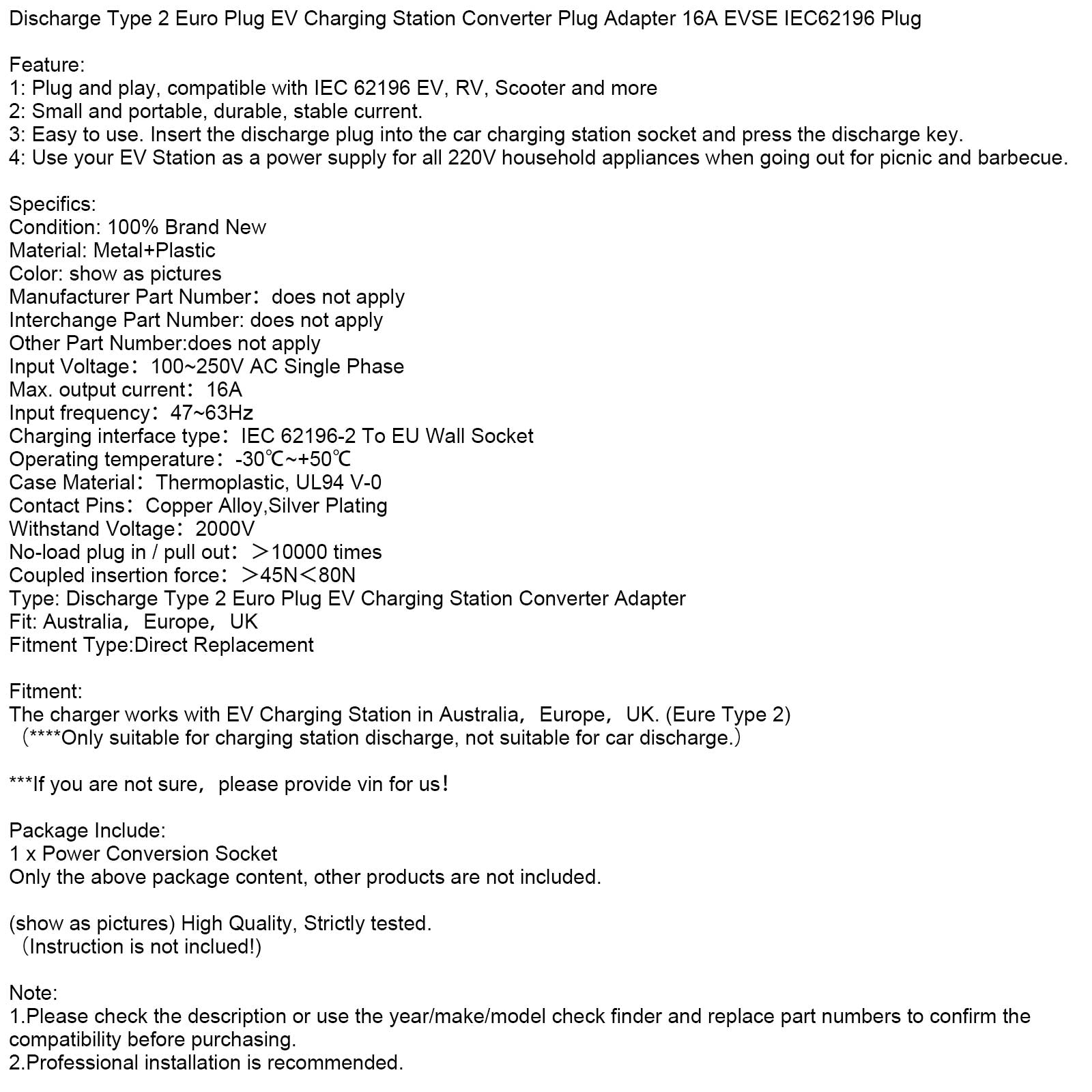Purkaustyypin 2 pistoke EV-latausaseman muuntimen pistokkeen sovitin 16A IEC62196