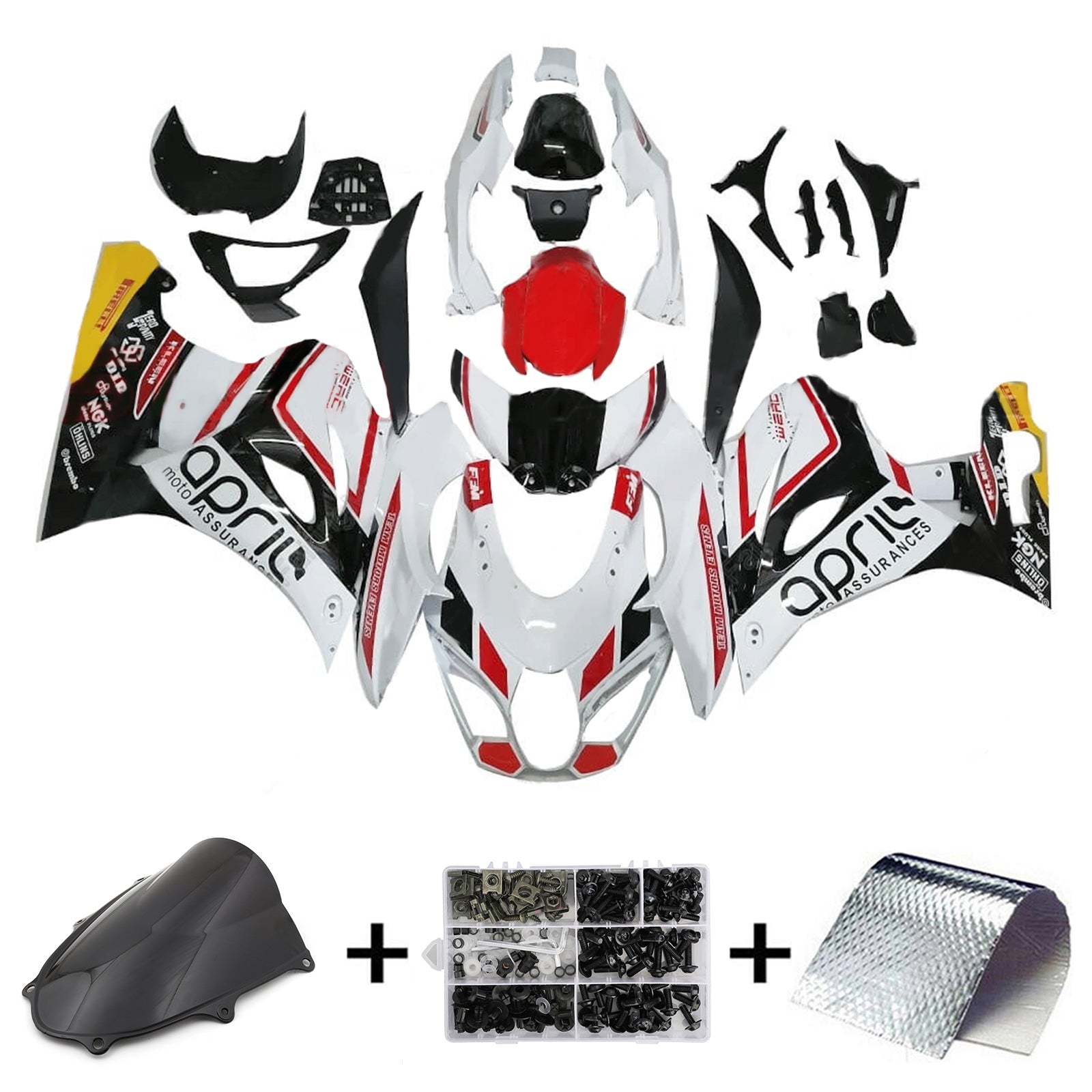 2017-2024 SUZUKI GSXR1000 KIT KIT DI INIEZIONE DELL'INIEZIONE Plastica
