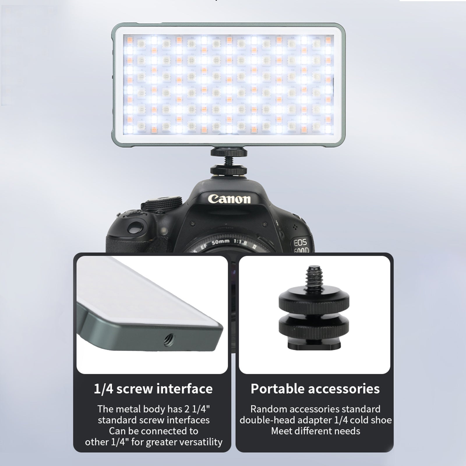 Kamera wideo D02 RGB Fill Light Telefon komórkowy Kolorowe światło wypełniające LED na żywo