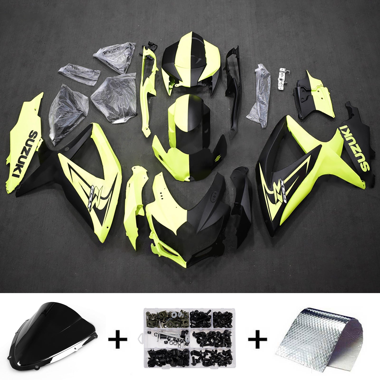 Kit de carénage injecté en plastique ABS pour Suzuki GSXR 600/750 2008-2010 K8