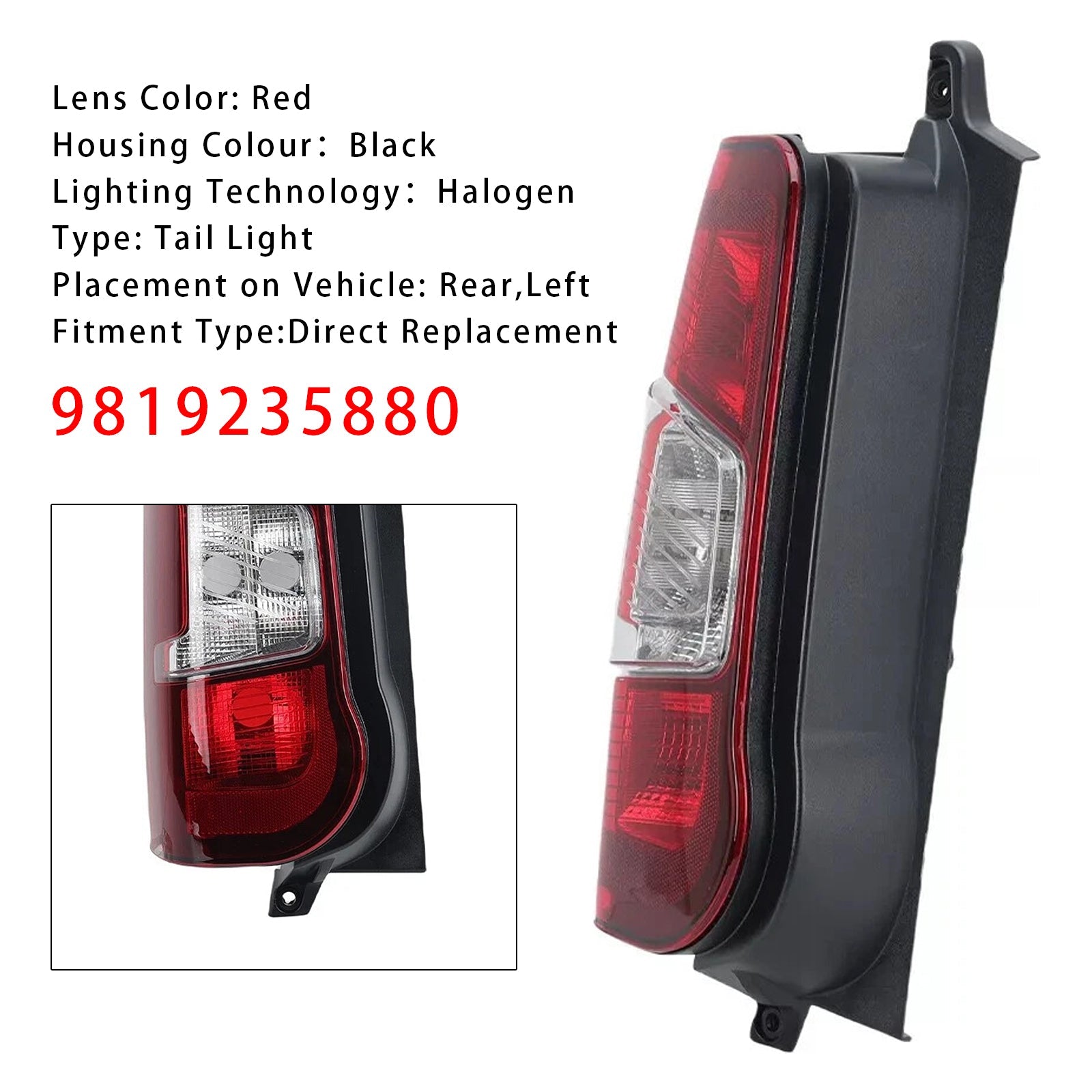 Vasen takavalo Toyota Proace City 2020+ 9819235880