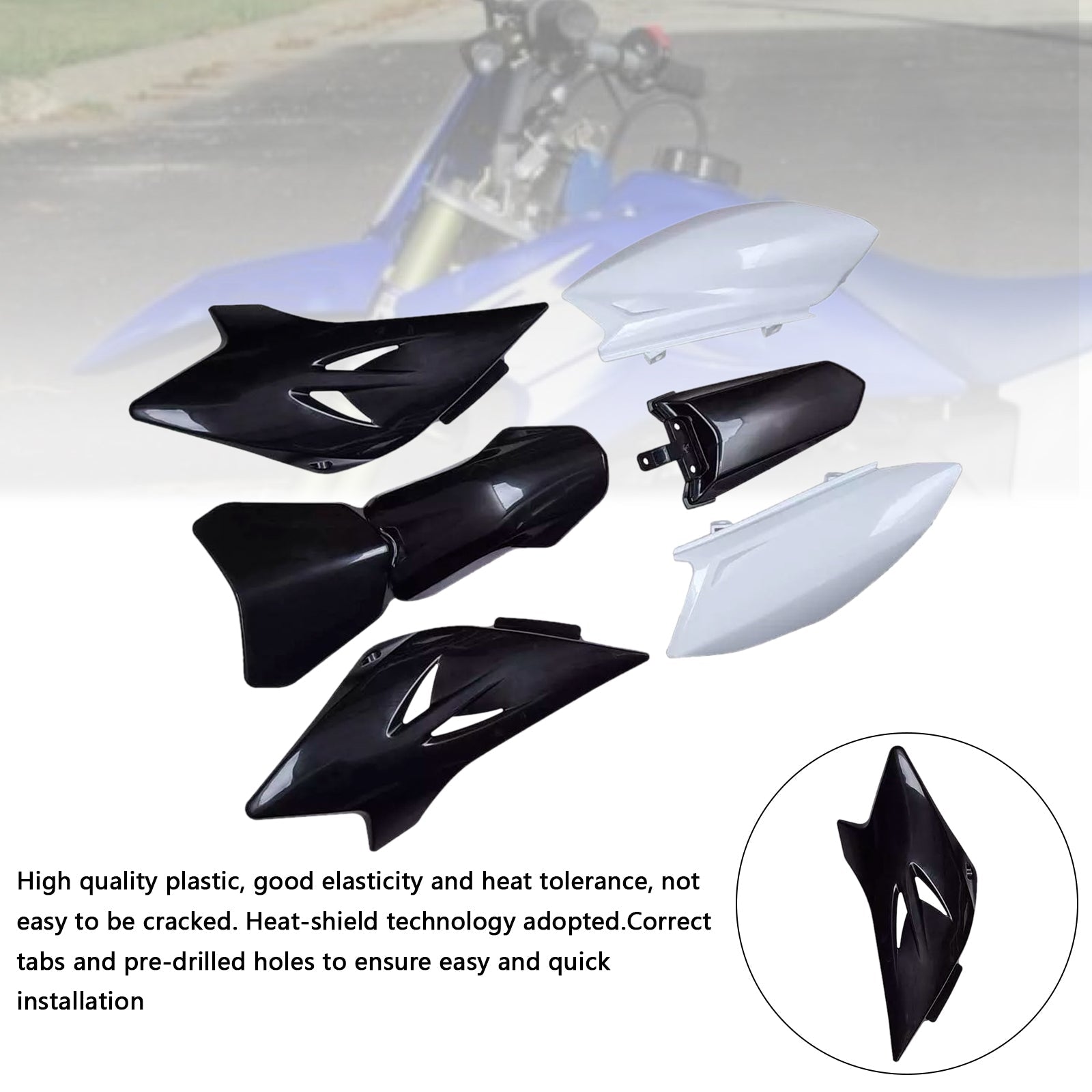 Kit per il corpo in plastica per carenatura di fango anteriore e posteriore per Yamaha TTR50 2006-2021