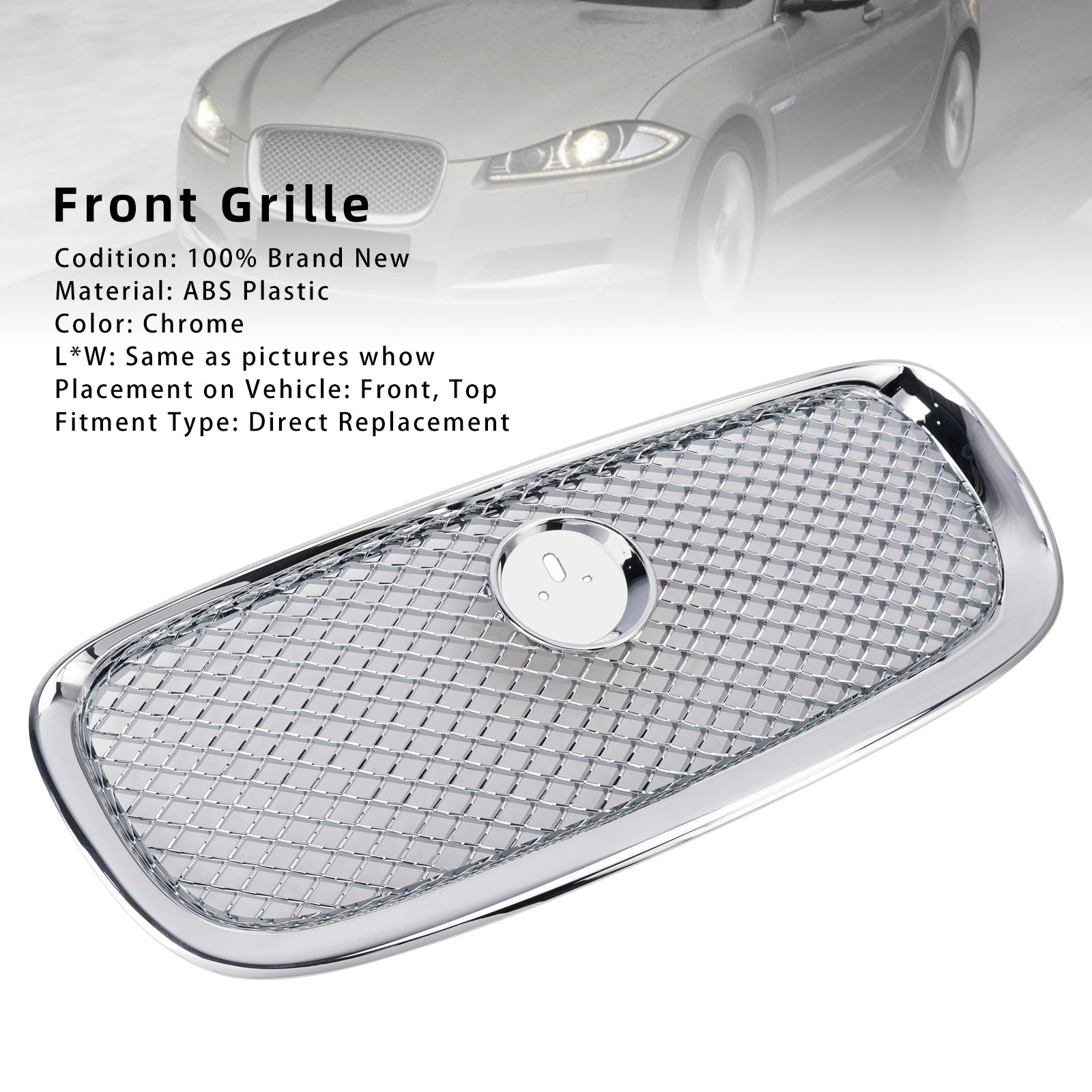 Voor bumperrooster Jaguar XF-R 2012-2015 Chrome