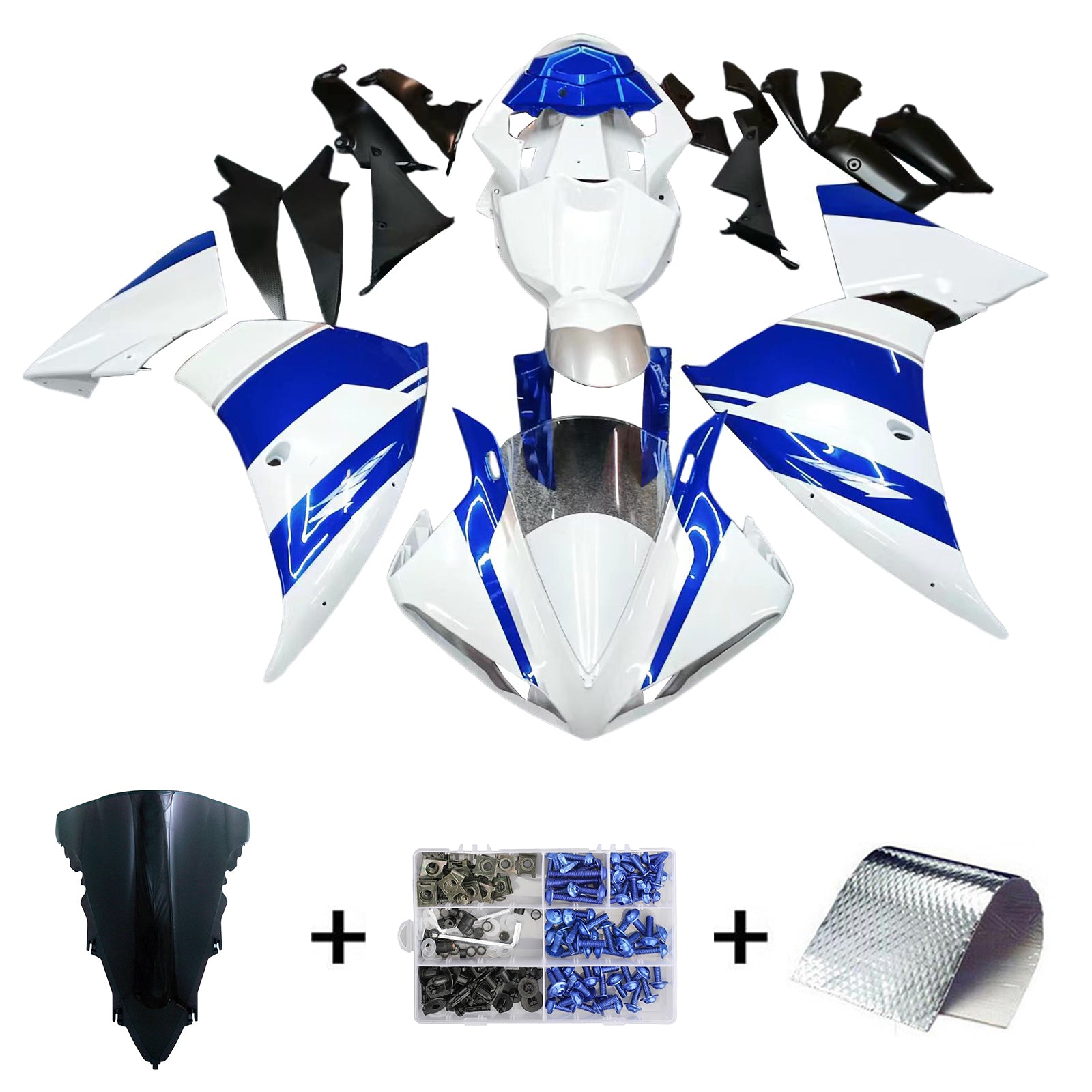 Kit de carénage à injection en plastique ABS pour Yamaha YZF 1000 R1 2012-2014