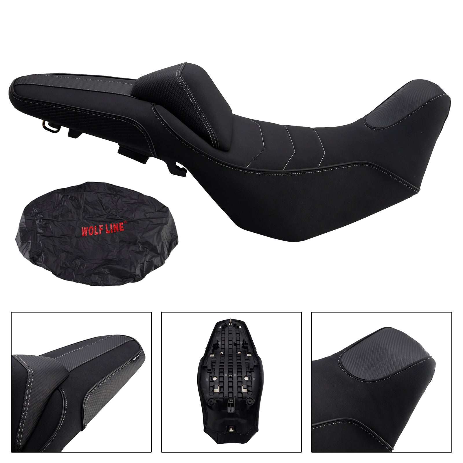 Kompleten sovoznikov sedež s črno blazino za Honda NX400 in NX500 (2024-2025)
