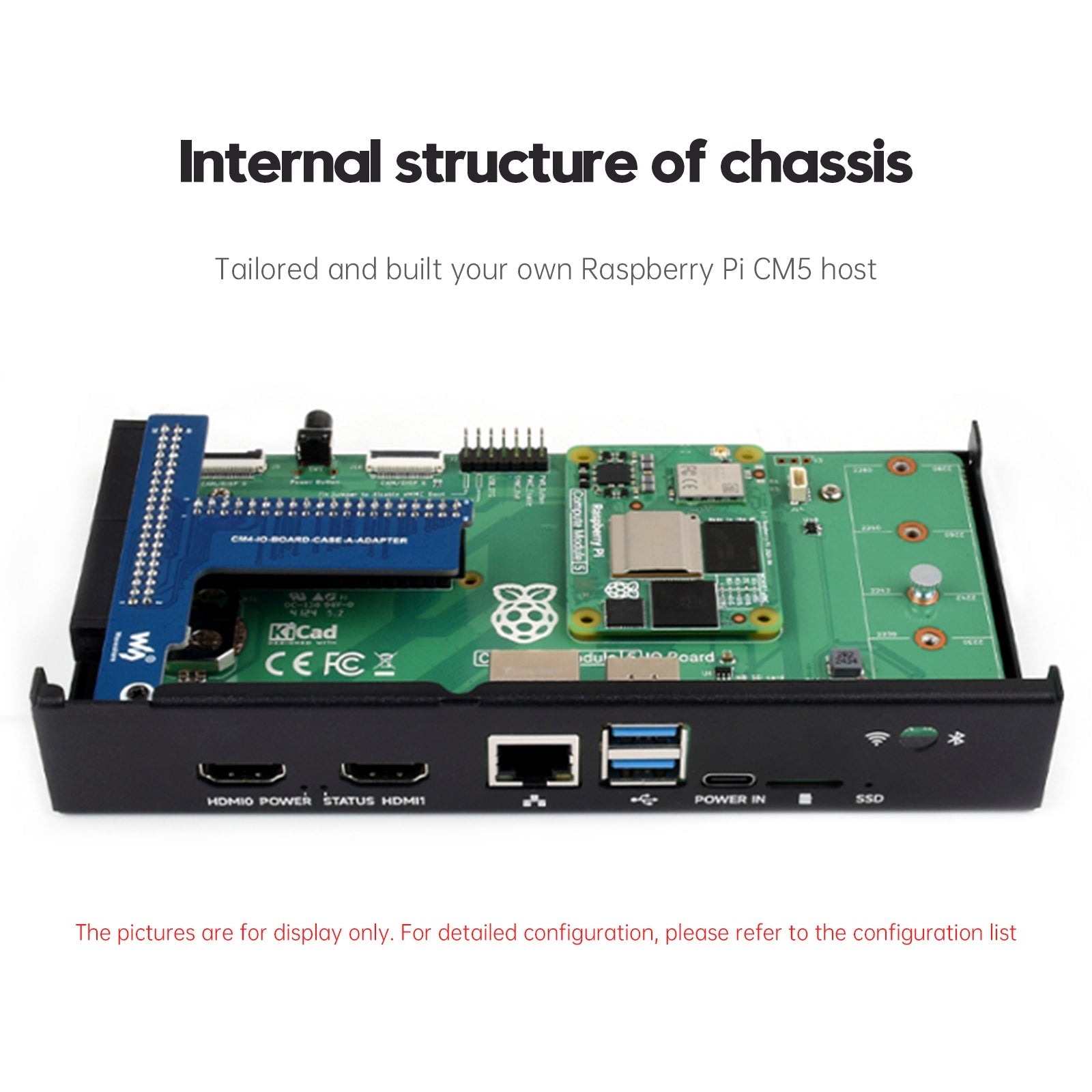 Module de calcul Raspberry Pi CM5 IO, carte 5 IO, boîtier de dissipation thermique en métal