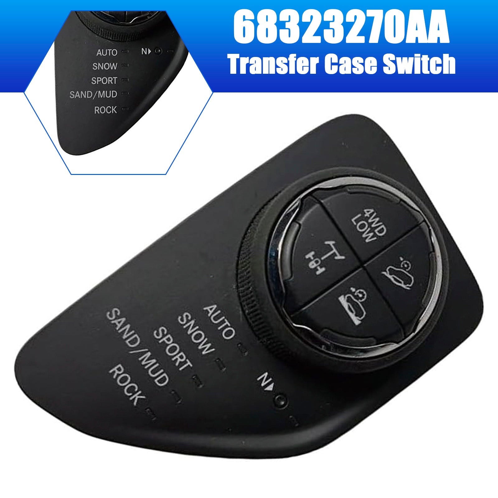 Interruttore della scatola di trasferimento per Jeep Cherokee 2.4L e 3.2L (2014-2023) - Numeri di parte : 68361448AA e 68323270AA