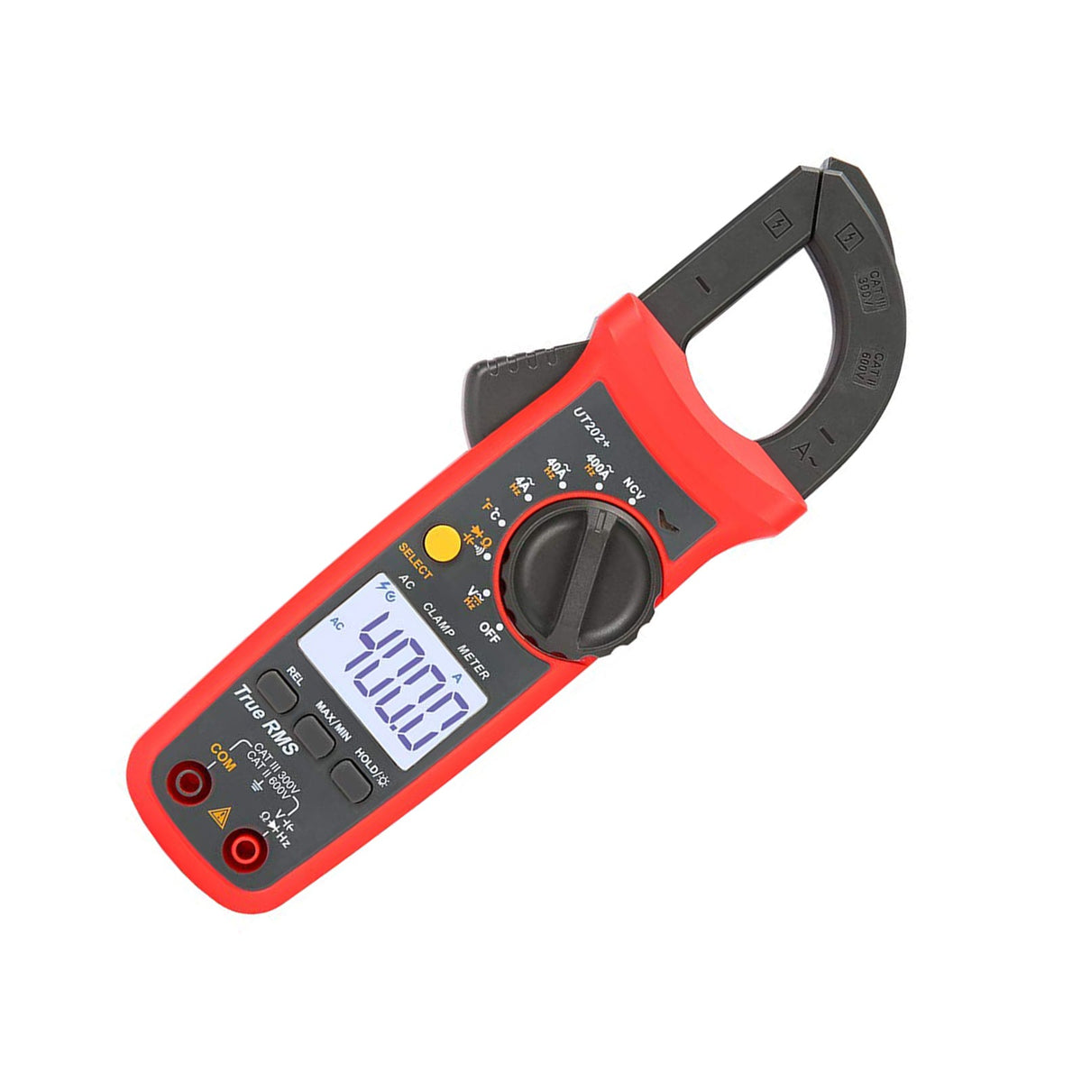 UT202+ handmultimeter, automatische bereikselectie, True RMS-stroomtang met LCD-scherm