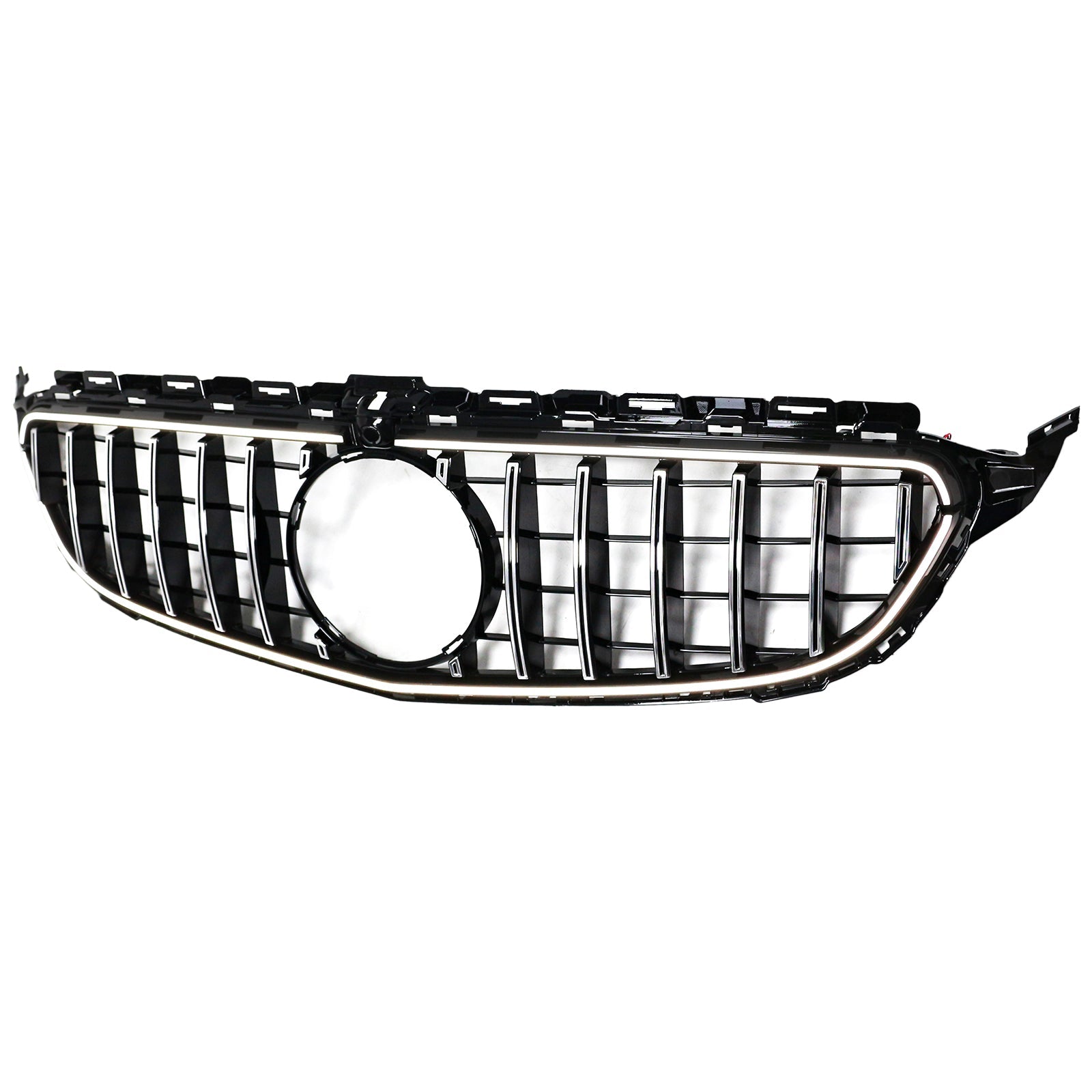 Grille de pare-chocs avant chromée à LED pour Mercedes W205 C250 C300 2015-2021