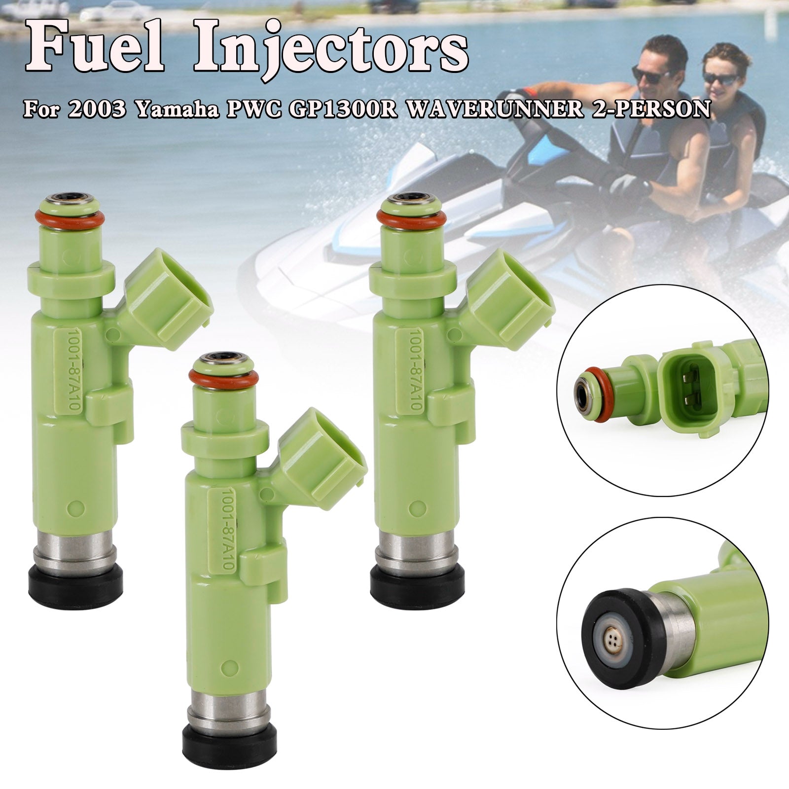 3PCS Assemblage d'injecteur de carburant 60T-13761-00-00 pour Yamaha GP1300R 2003-2008
