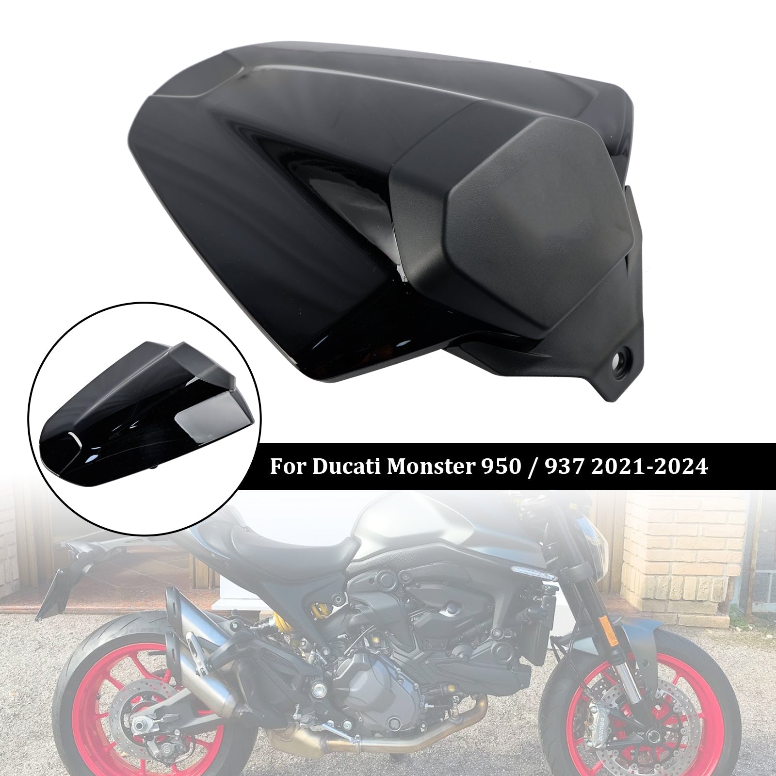 Cubierta del asiento trasero cubierta de carro para Ducati Monster 950 937 2021-2024