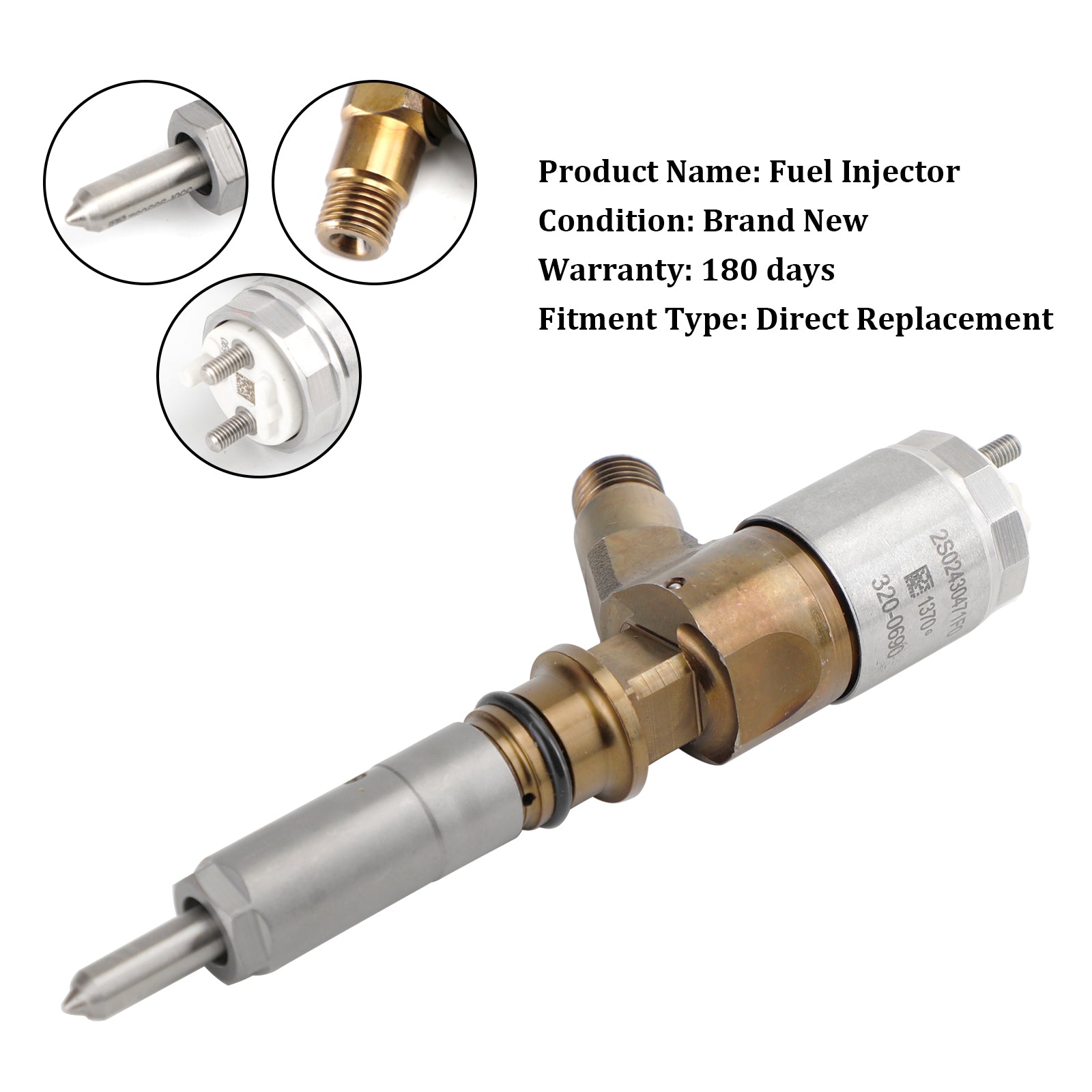 Inyector de combustible 1PS 2645A749 para Caterpillar Perkins C6.6 para CAT 320-0690