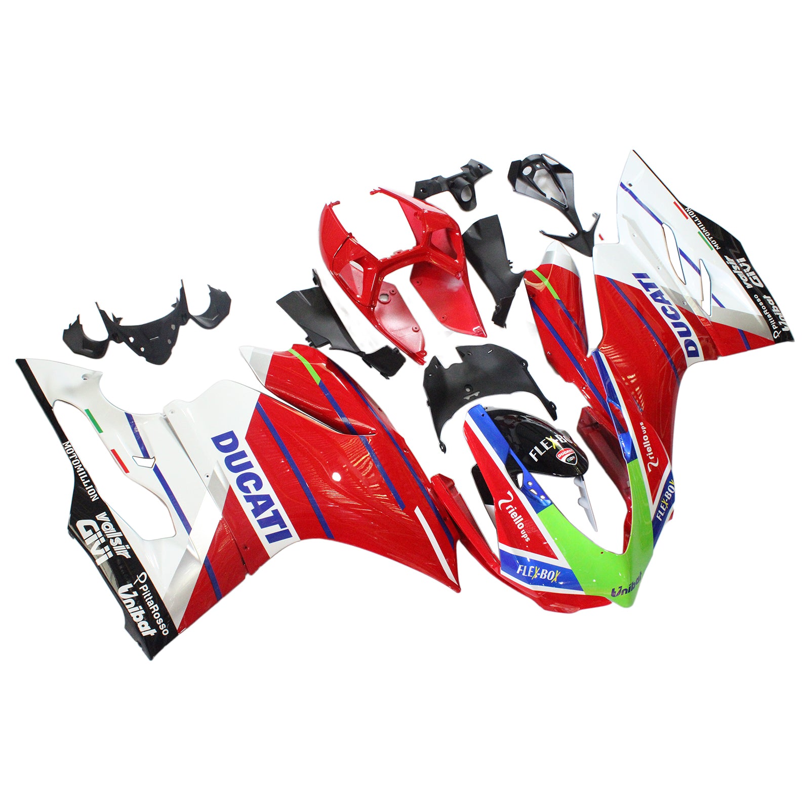 Kit de carenado de inyección, cuerpo de plástico ABS para Ducati 1199 2012-2015