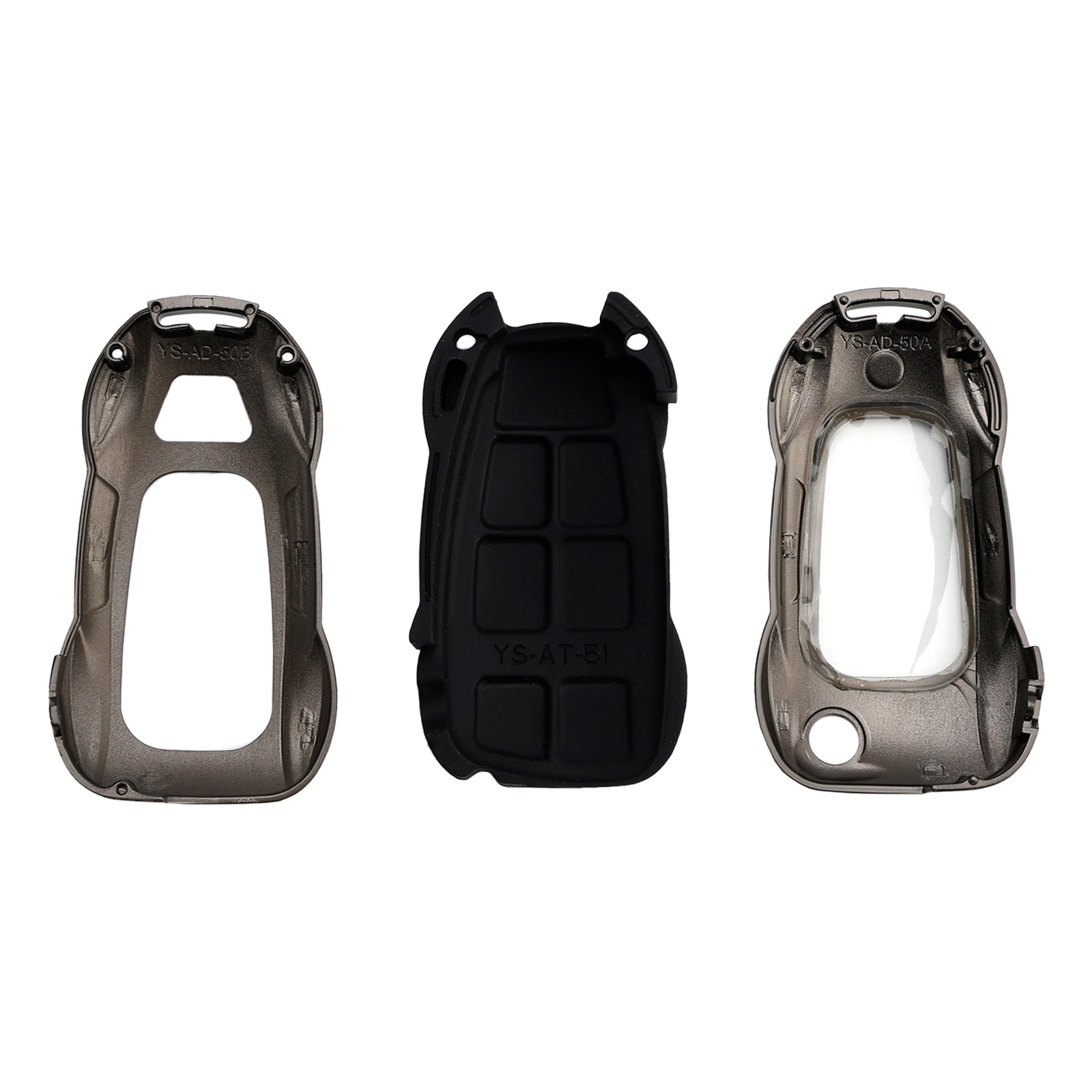 Szare etui na kluczyki ze skóry i stopu cynku do Audi A1 A3 S3