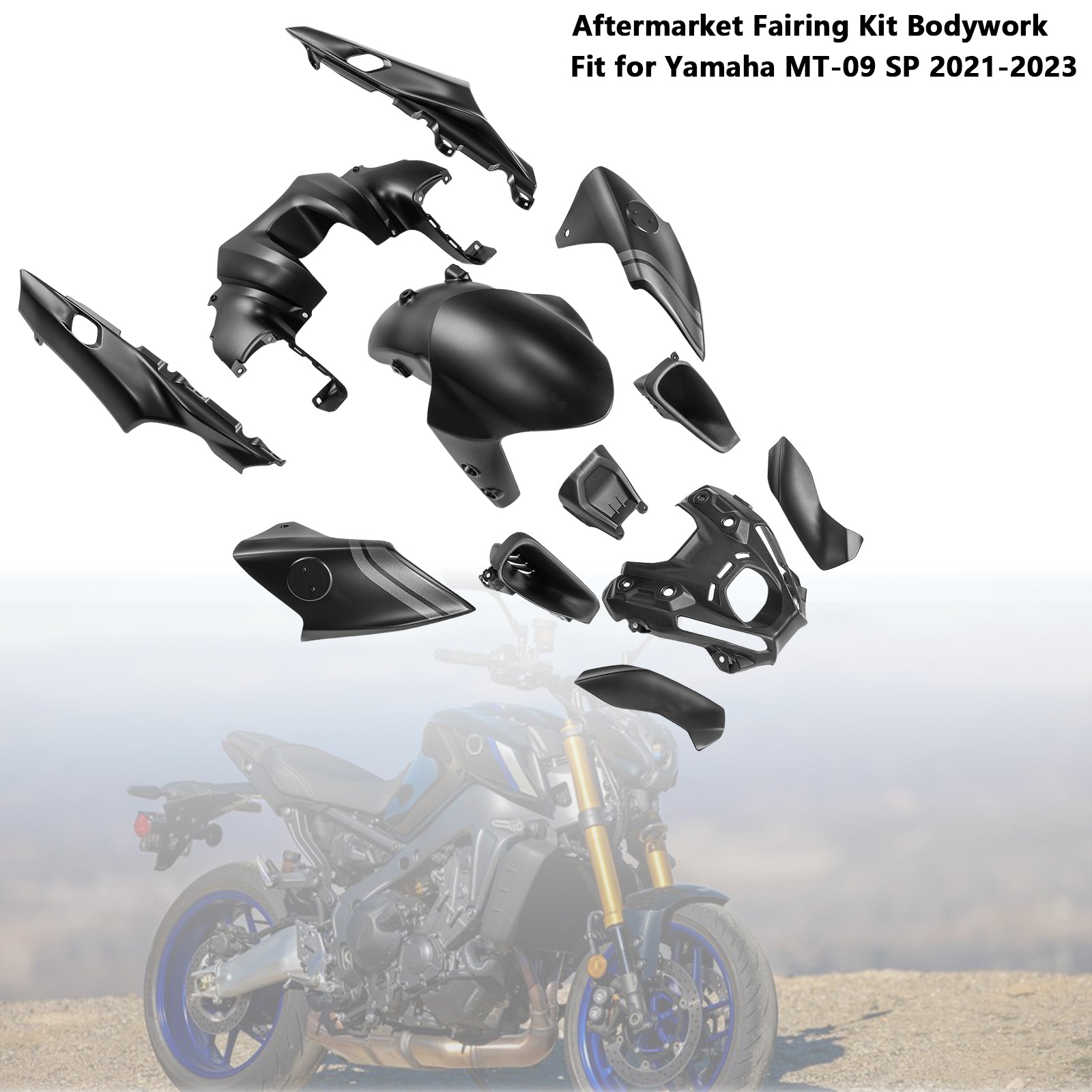 Kit de carénage de carrosserie ABS injection pour Yamaha MT-09 / MT-09 SP 2021-2023 06#