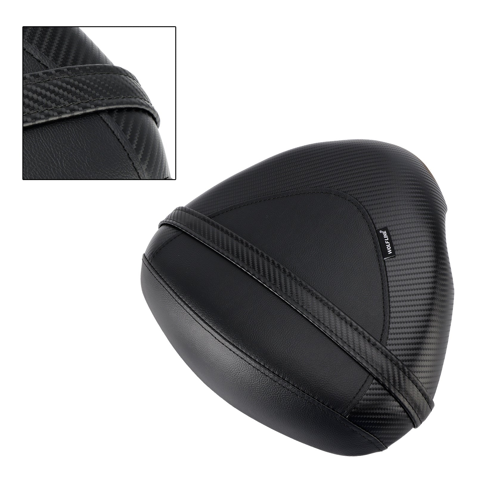 Cojín de asiento trasero plano de poliuretano blanco para pasajero Suzuki Hayabusa GSX1300R (2022-2024).