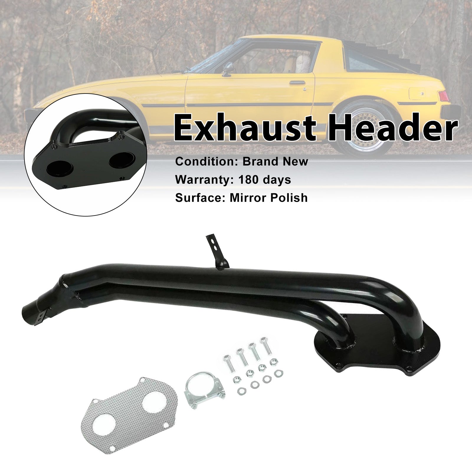 Collecteur d'échappement en acier inoxydable pour Mazda RX-7 RX7 SA/FB 1.1/1.2L12A (1979-1985)