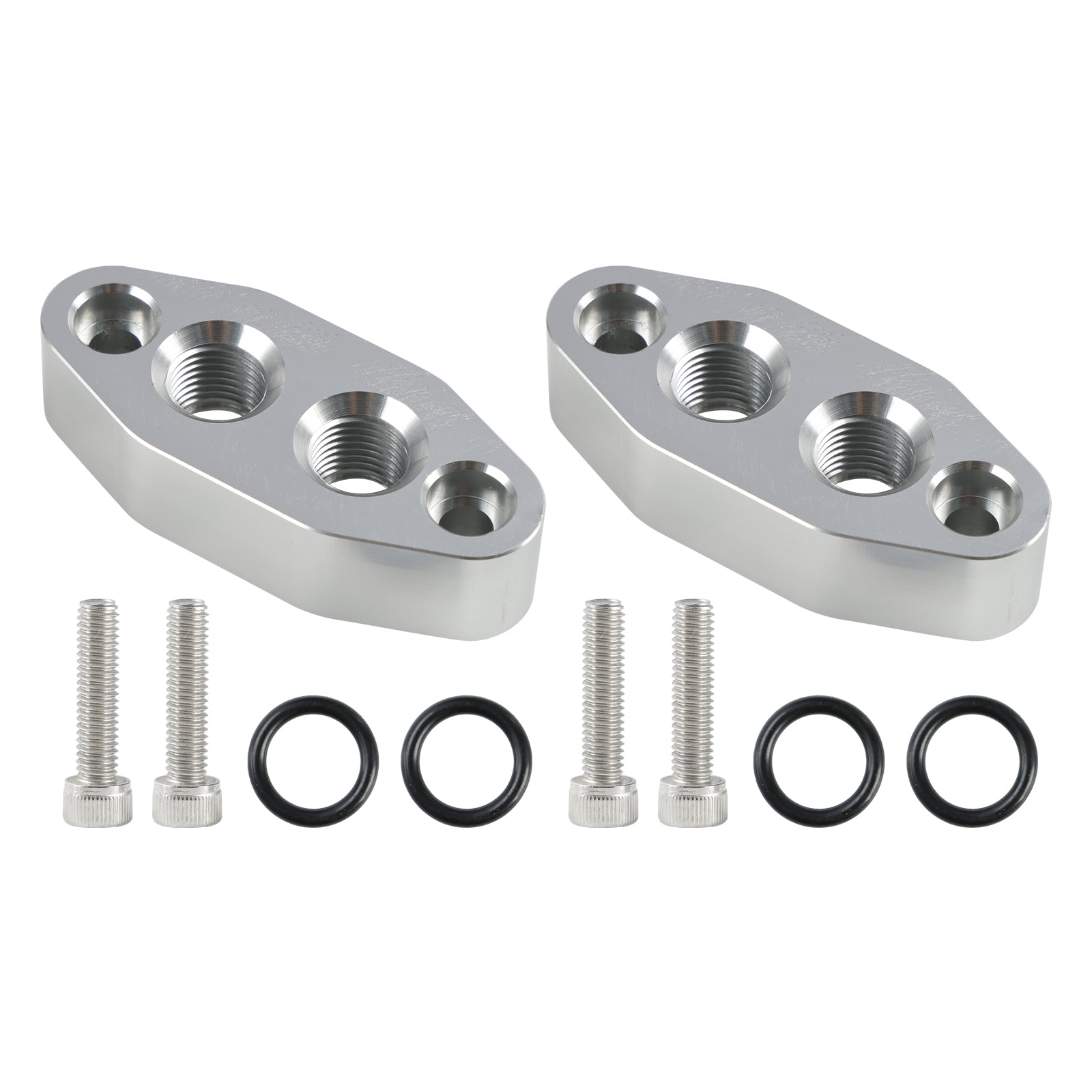 2 stuks oliekoeleradapter -6AN ORB O-ring inlaat-/uitlaatpoortplaat LS1 LSX LS3 LS LS2