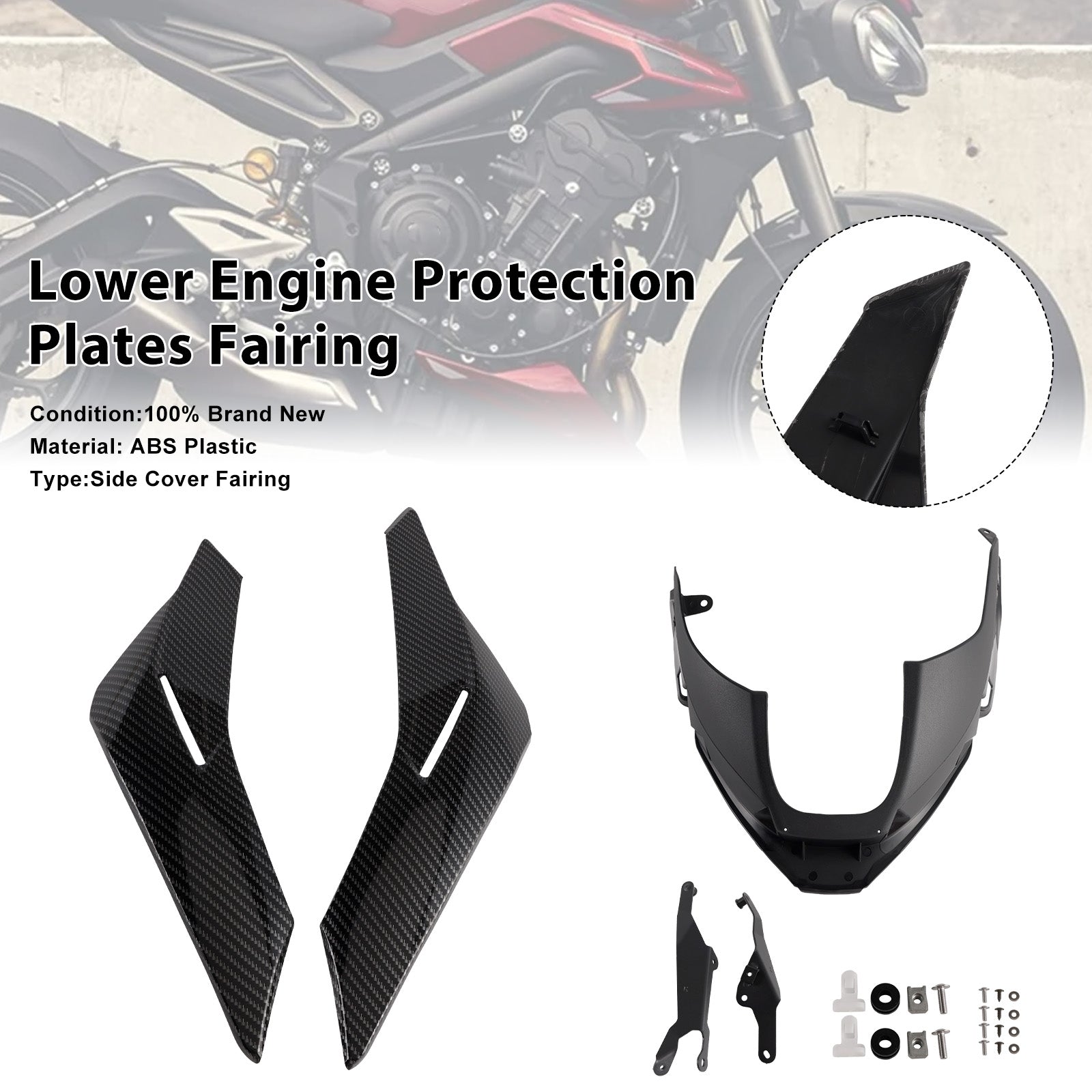 Carénage de protection de bas de caisse pour moteur Street Triple 765 R/RS 2023-2025