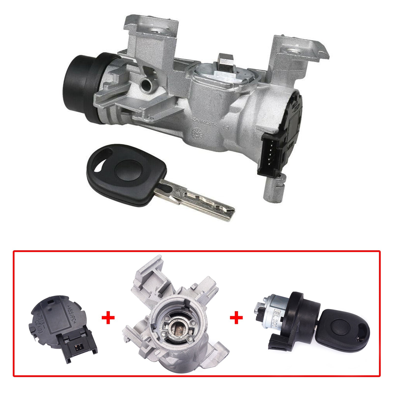 Audi VW Golf SEAT Stacyjka zapłonowa 1K0905851B z kluczem bębenkowym