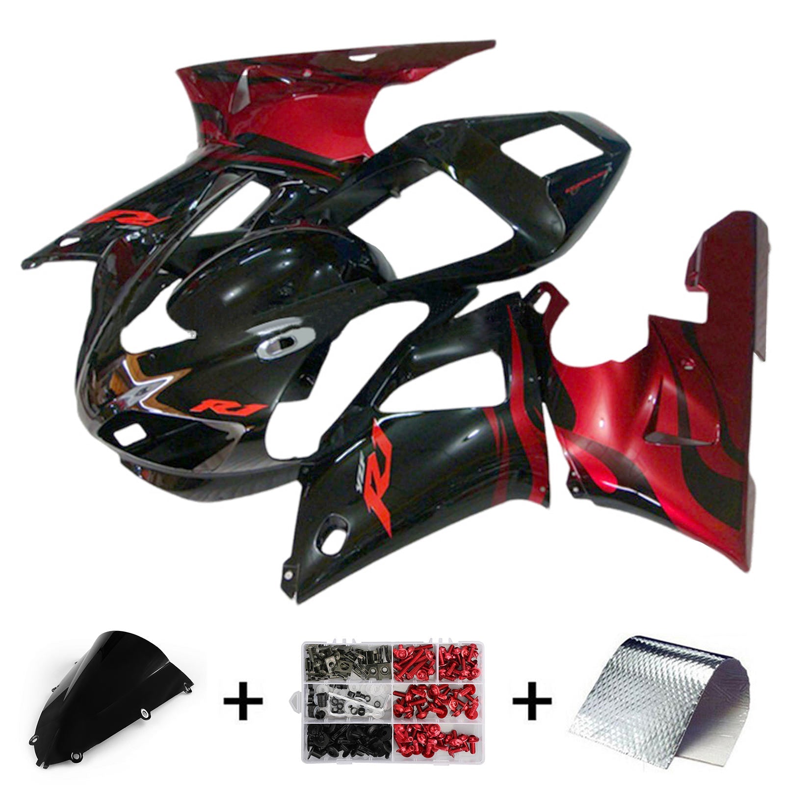1998-1999 Yamaha YZF-R1 Kit de carenado de inyección Carrocería de plástico ABS