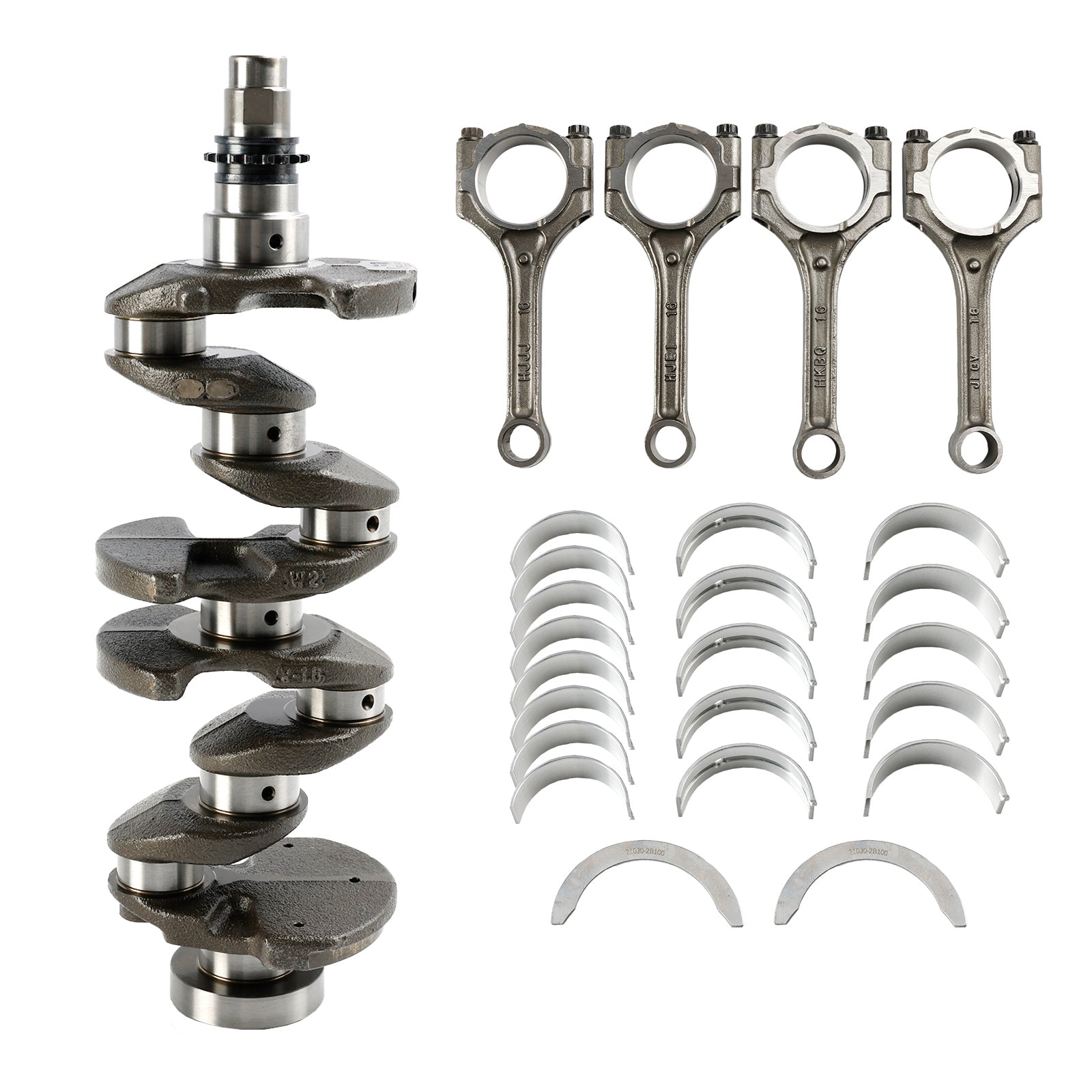 Albero motore, bielle e cuscinetti per motore G4FD 1.6L per Hyundai Accent Kia Rio Soul
