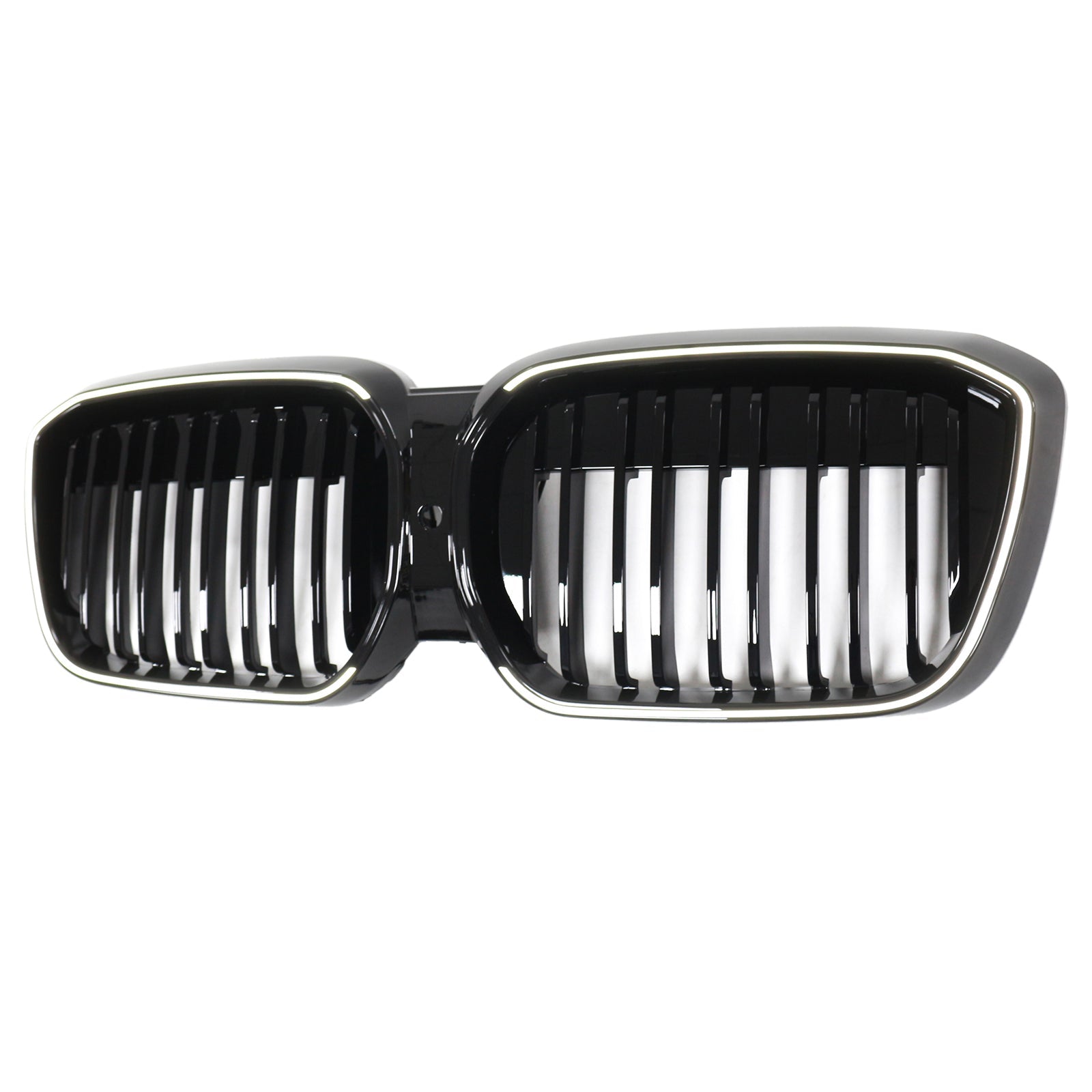 Grille de calandre avant noire brillante à double lamelles pour BMW IX3 G08 LCI 2022-2024