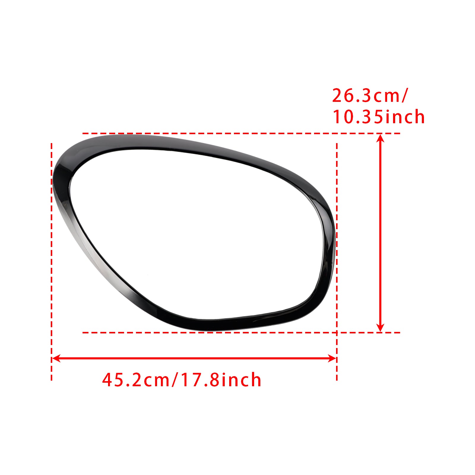 2013-2016 MINI Cooper R60 Countryman John Cooper Works ALL4 2 pièces Anneau décoratif de phares noir brillant