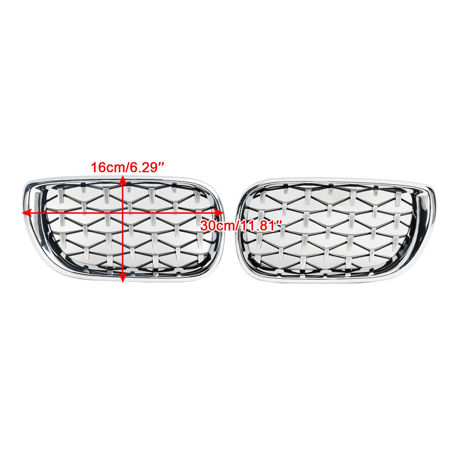 Par Chrome Diamond Grille za BMW E46 Saloon/Touring Facelift 2002-2005 4DR