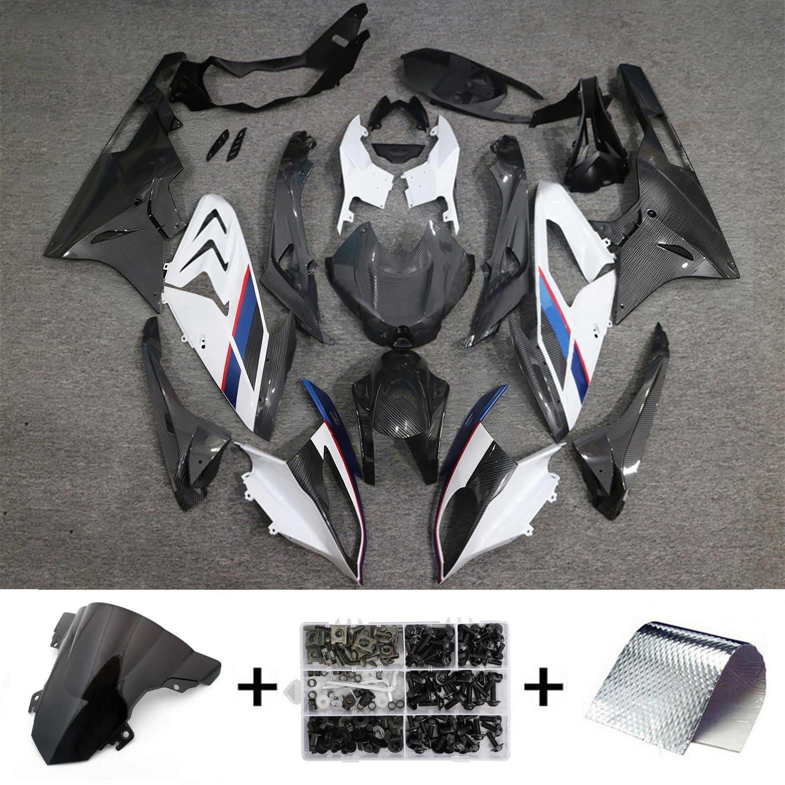 Kit de carénage injecté en plastique ABS pour BMW S1000RR 2017-2018