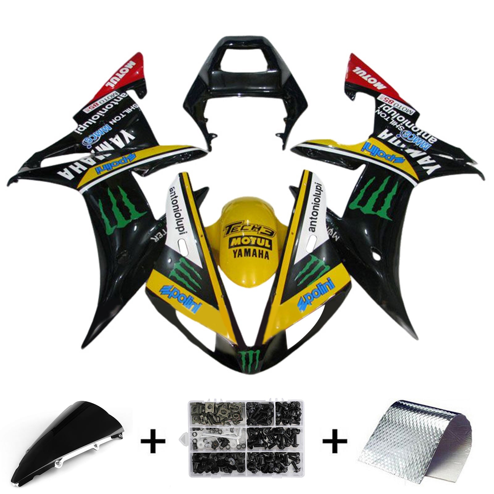 Kit carenatura iniezione Yamaha YZF 1000 R1 2002-2003 Carrozzeria in plastica ABS