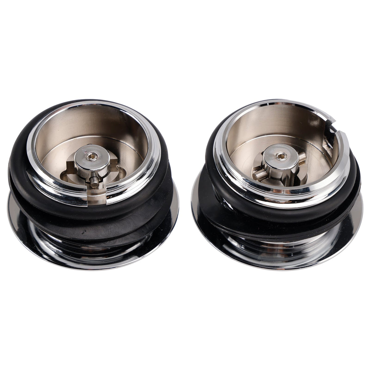 Ensemble de bouchons de réservoir d'essence à visser en aluminium chromé usiné pour Touring Softail Dyna