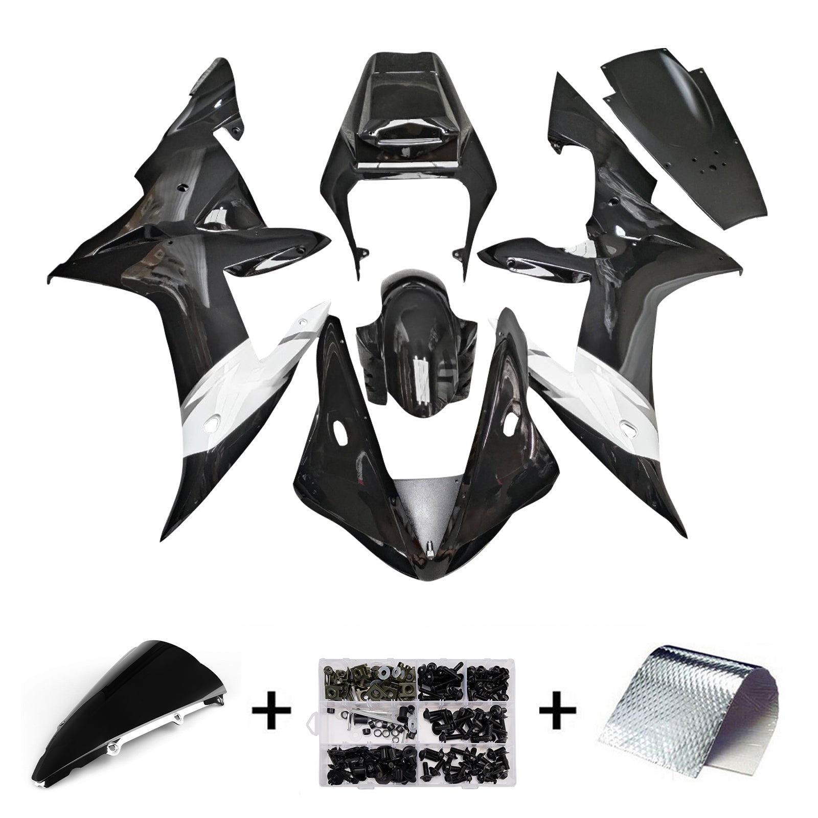 Kit carenatura iniettata in plastica ABS per Yamaha YZFR1 YZF-R1 2002-2003