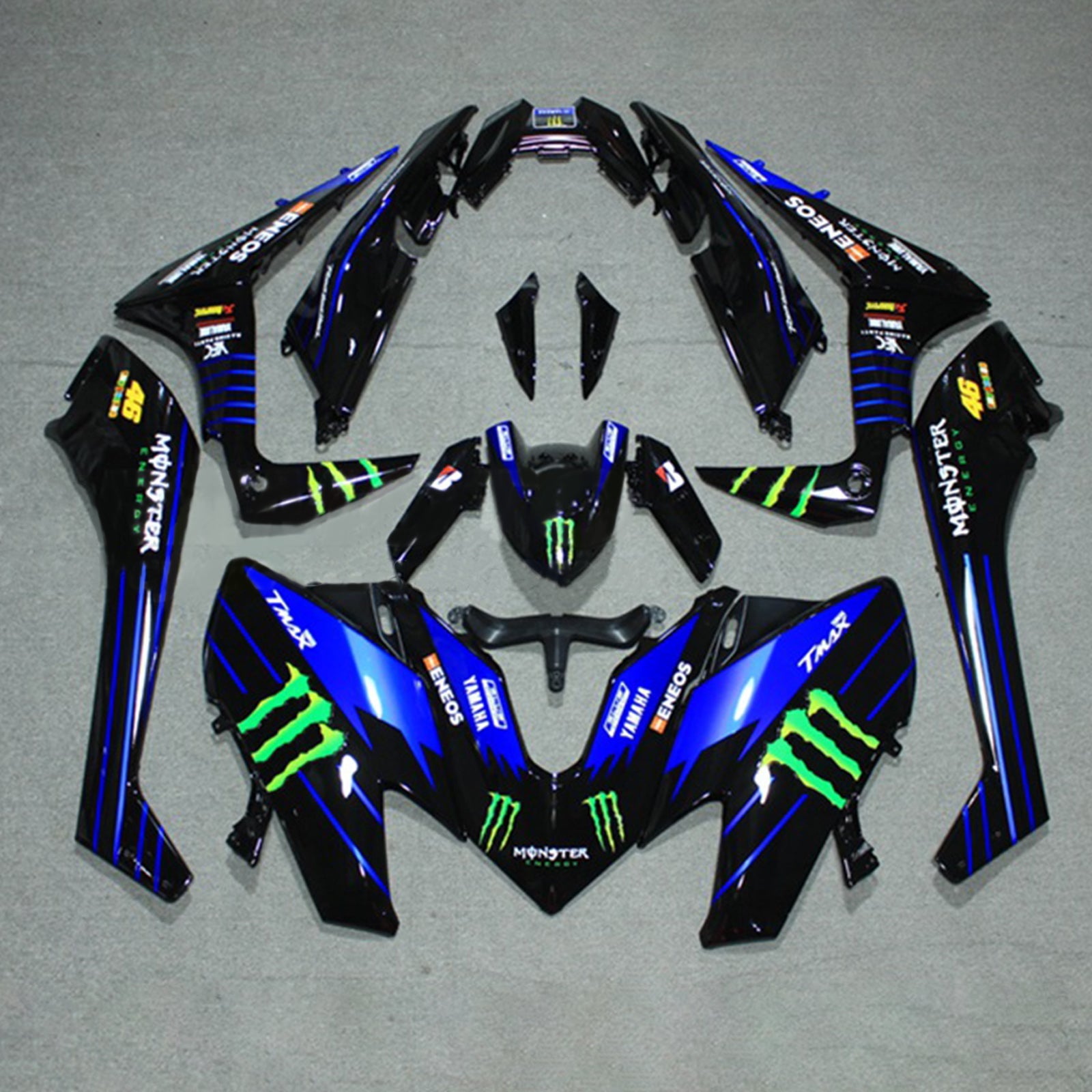 Amotopart Kit Carénage Yamaha T-Max TMAX530 2017-2018 Carrosserie ABS