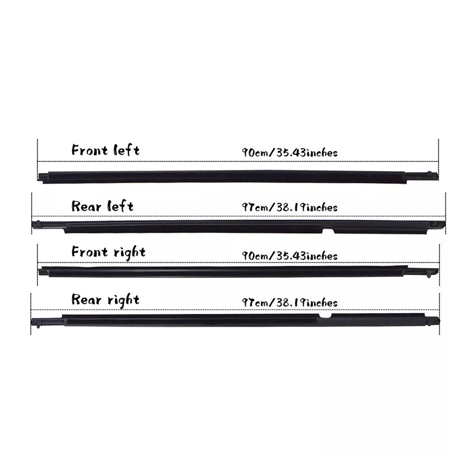 Uszczelnienie do listwy okien i pasów dla Toyota Highlander 2008-2010 (4 pokoje)
