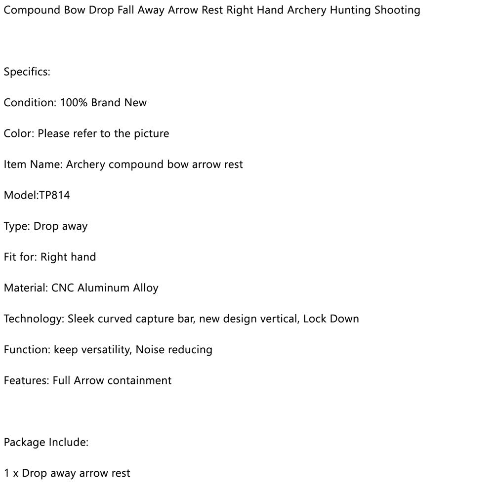 Samengestelde boog laten vallen Wegvallen Pijlsteun Rechterhand Boogschieten Jagen Schieten