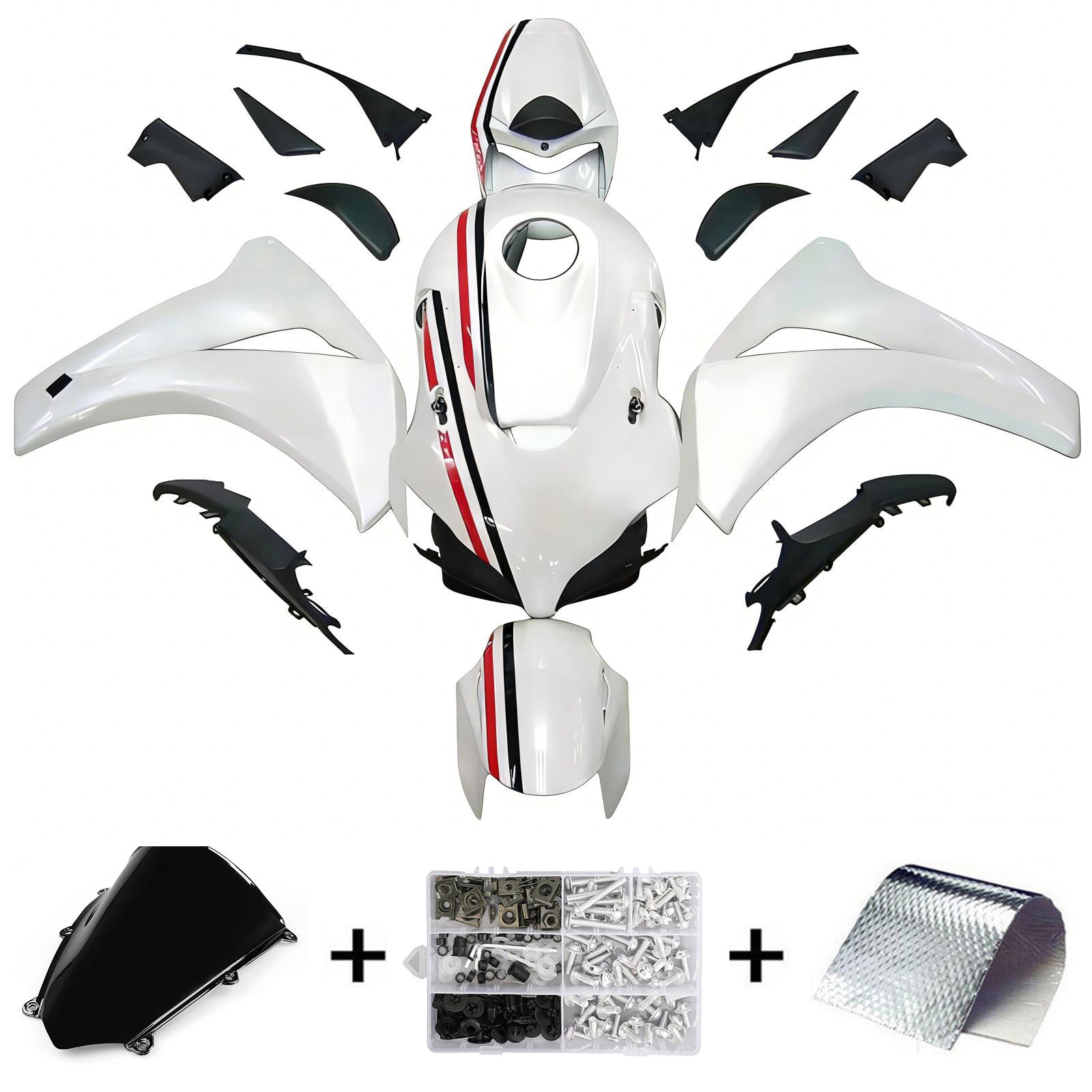 Kit de carénage injecté en plastique ABS pour Honda CBR1000RR 2008-2011
