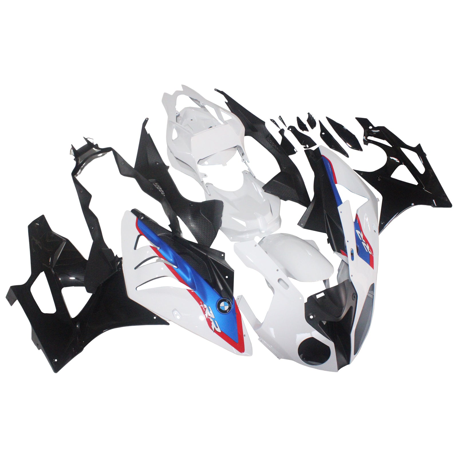 Carenados Amotopart para BMW S1000RR 2009-2014 Blanco Negro SRR Genérico