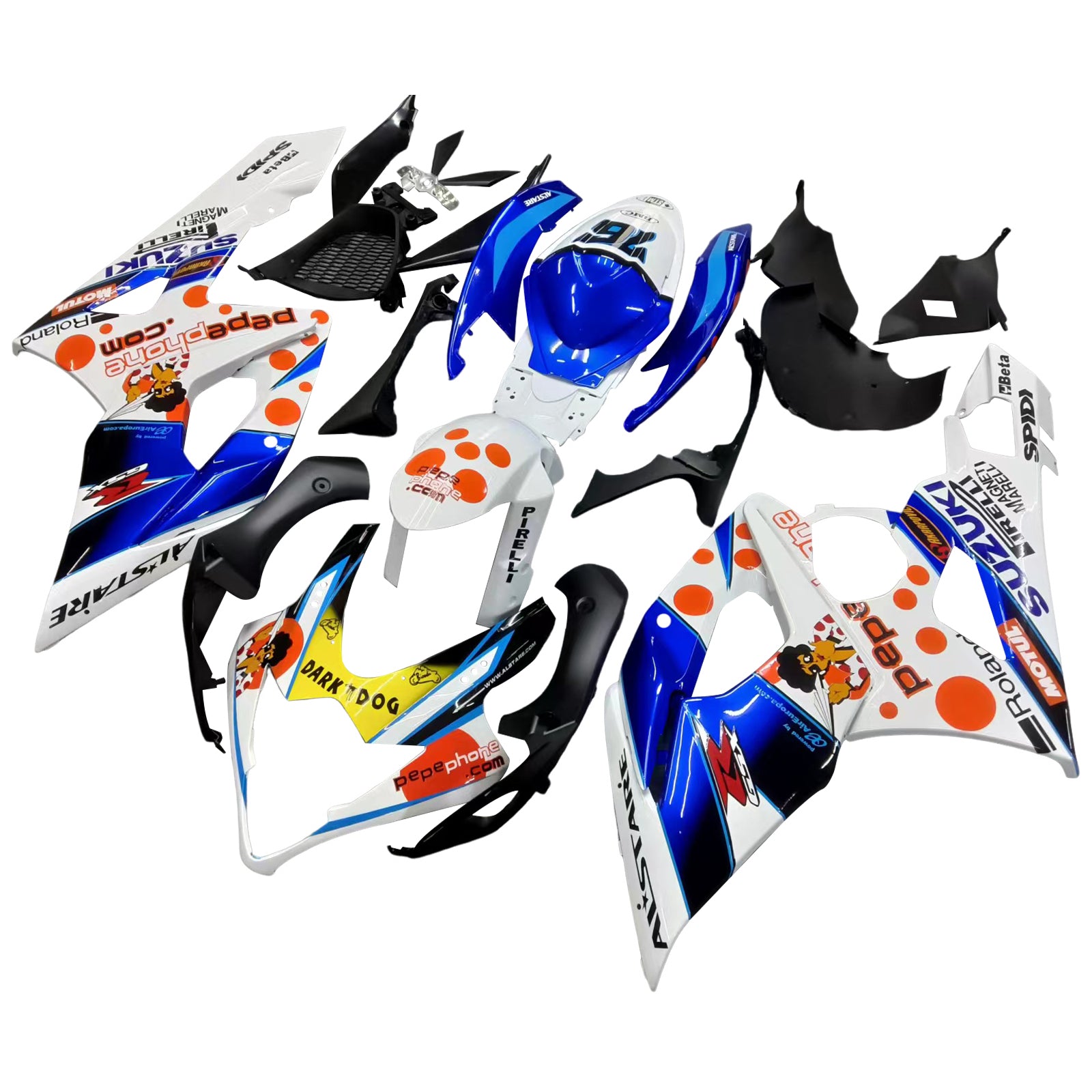 Carene Amotopart 2005-2006 Suzuki GSXR 1000 Pepephone Multicolor Generico