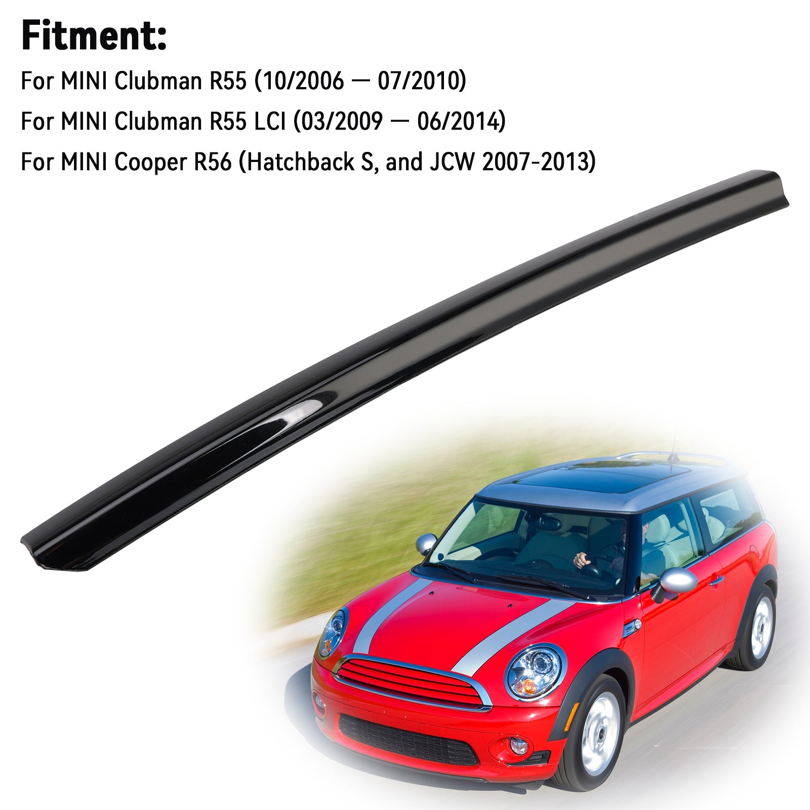 Garniture de pilier de couvercle de colonne de porte gauche 51137169433 pour Mini Cooper R55 07-14