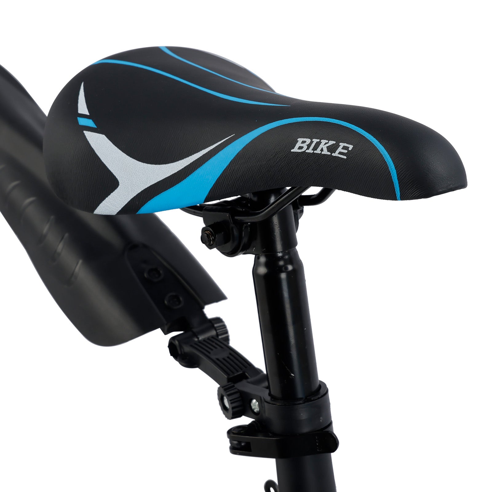 Wszechmocny rower dla dorosłych 24 cale - 24 prędkości - hamulce tarczowe - niebieski/pomarańczowy z błotnikami