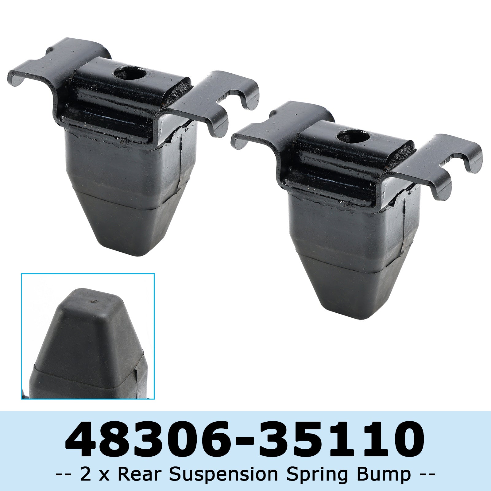08/2001-07/2005 Toyota Hilux Pickup MK5 KDN165 2.5TD 48306-35110 2 x Achter Rechts Vering Veerstopper voor Toyota Hilux MK5