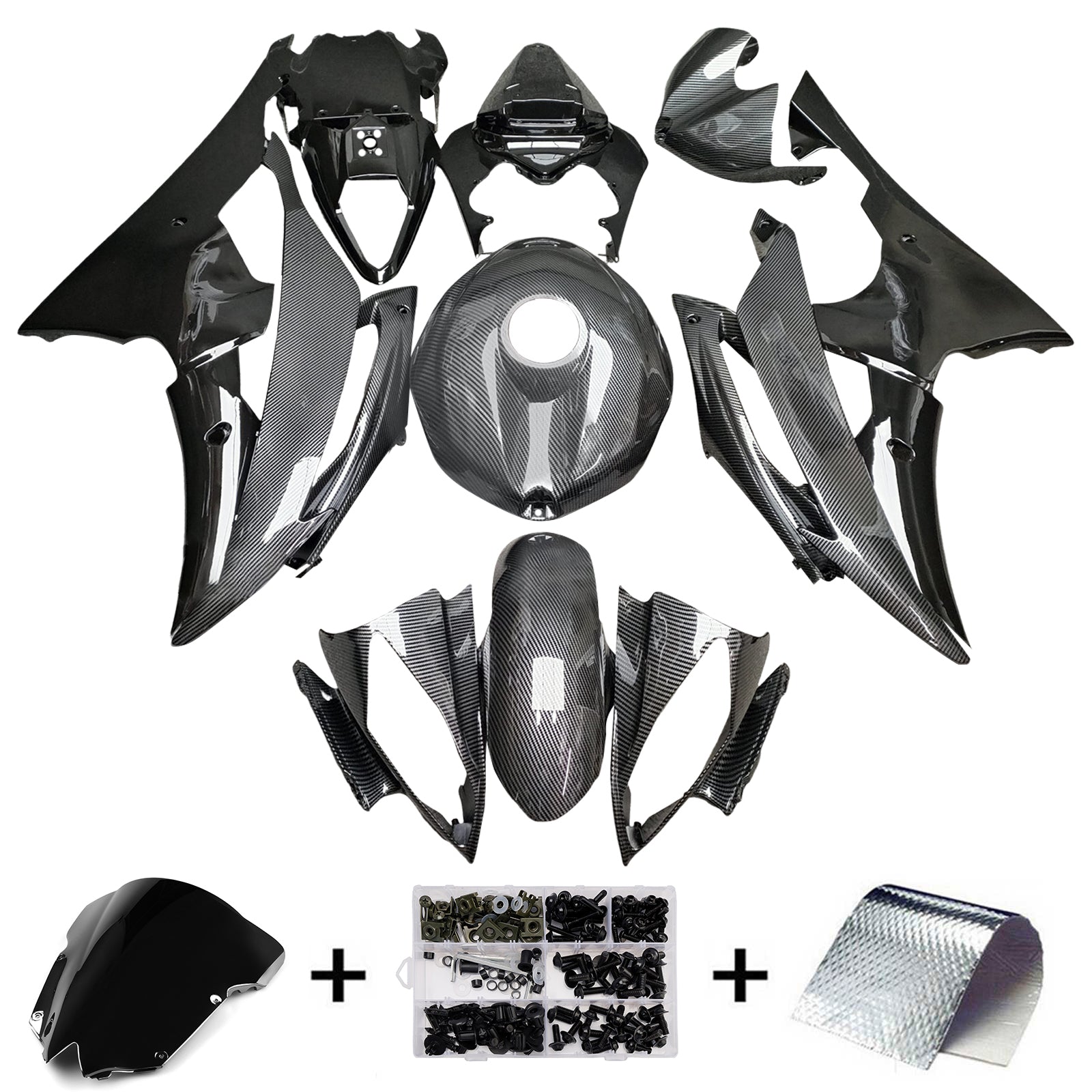 Kit carenatura iniettata in plastica ABS per Yamaha YZFR6 YZF-R6 2008-2016